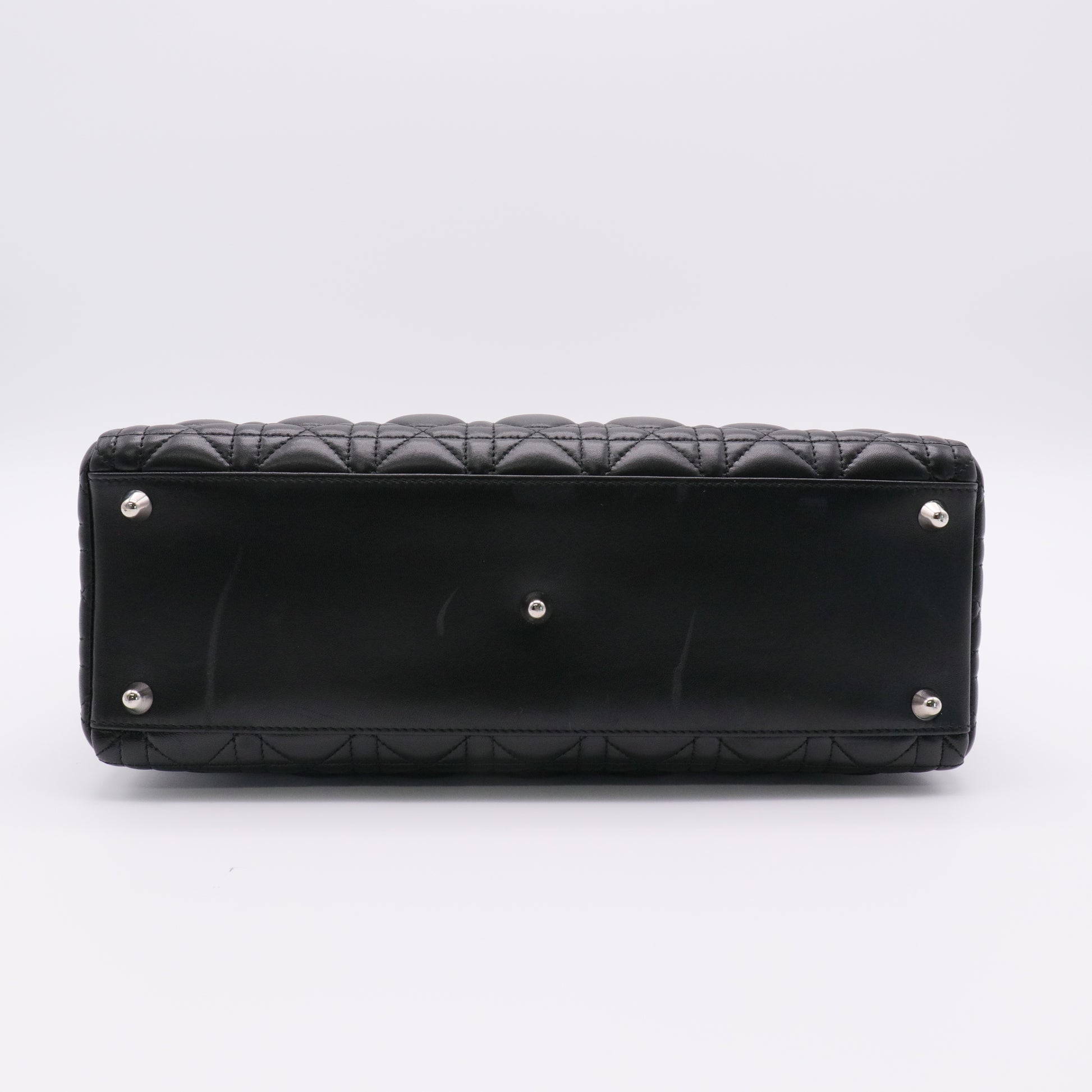 Lambskin Cannage Large Lady Dior Black
