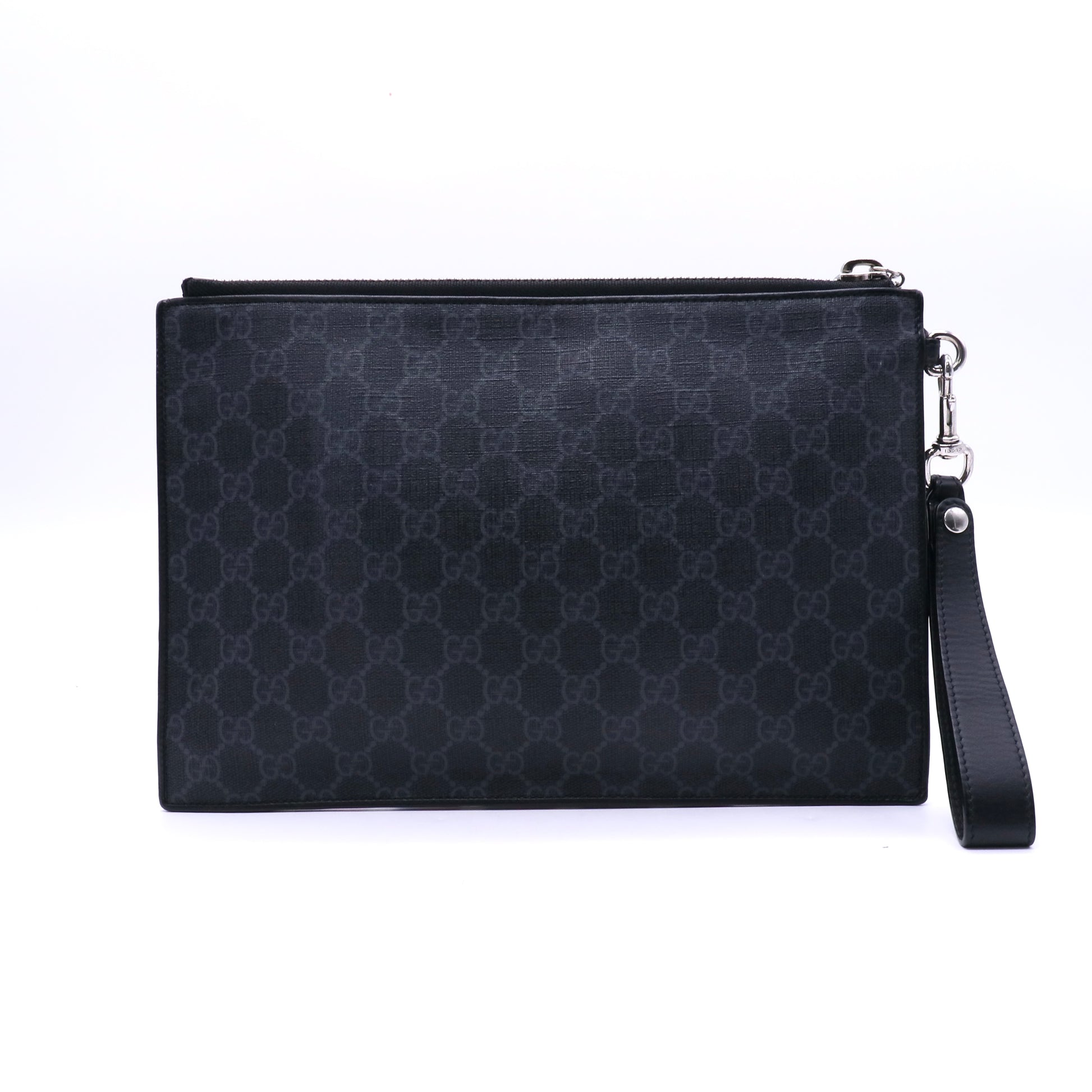 BlackGG Supreme Canvas Night Courrier Zip Wristlet Clutch Bag TWINS W20740