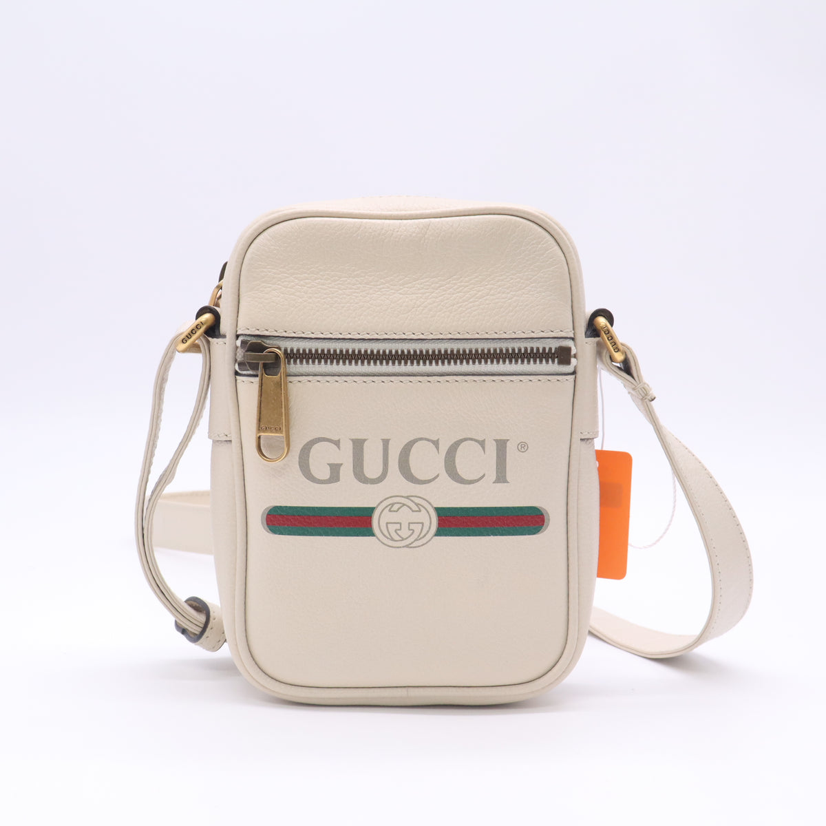 Logo Zip Messenger Bag Printed Leather Mini twins LDZ1084