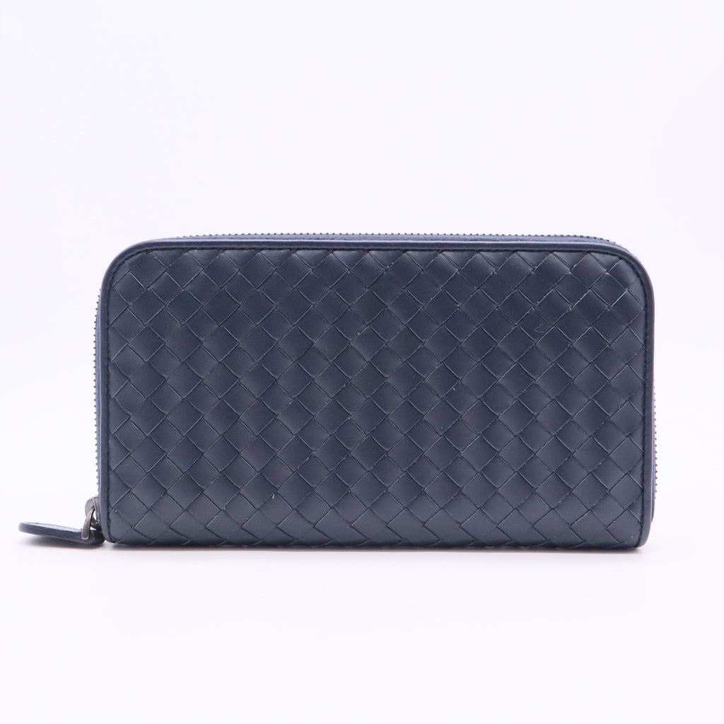 Intrecciato Continental Zip Interlocking CC Logo Continental Wallet