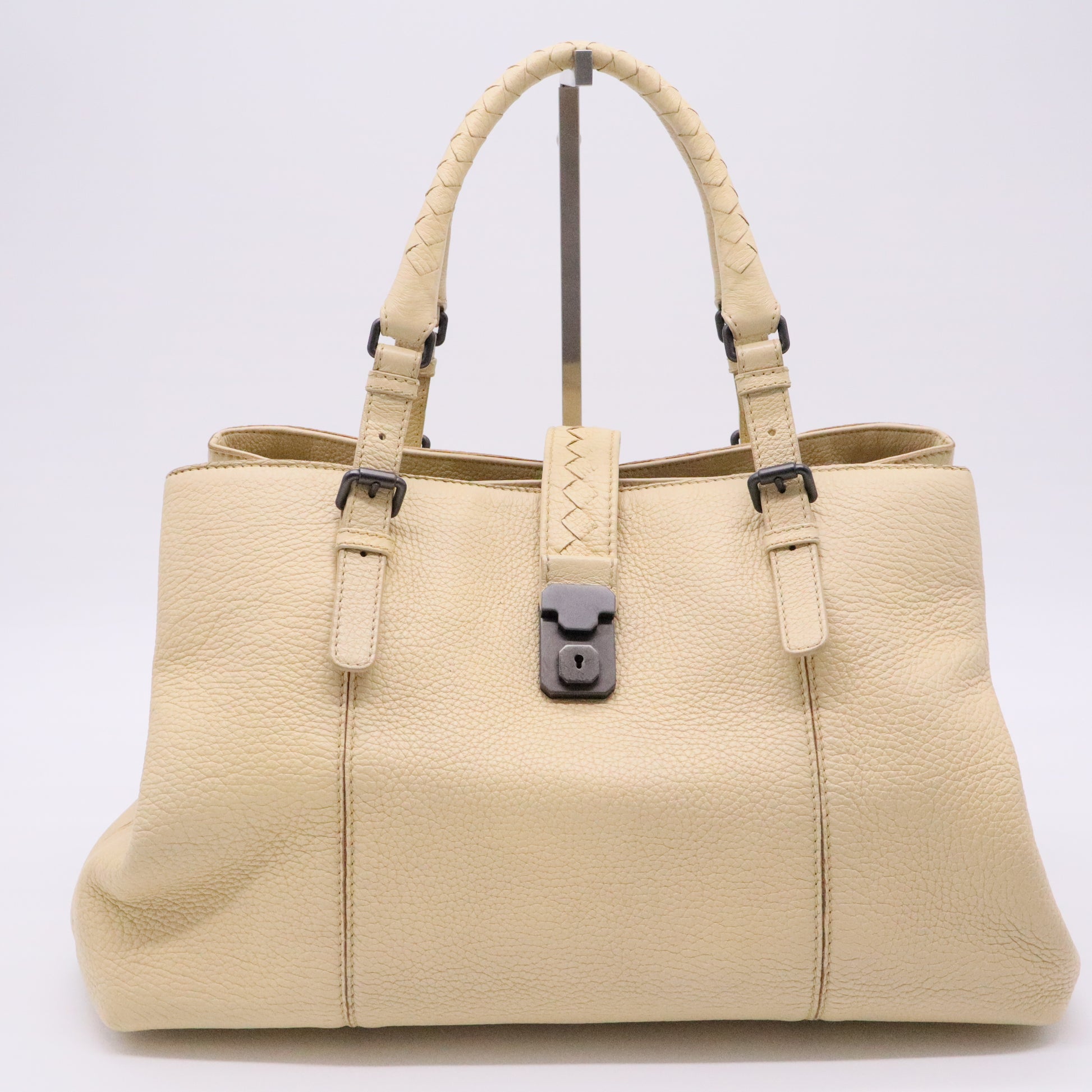 Roma Intrecciato Leather Satchel