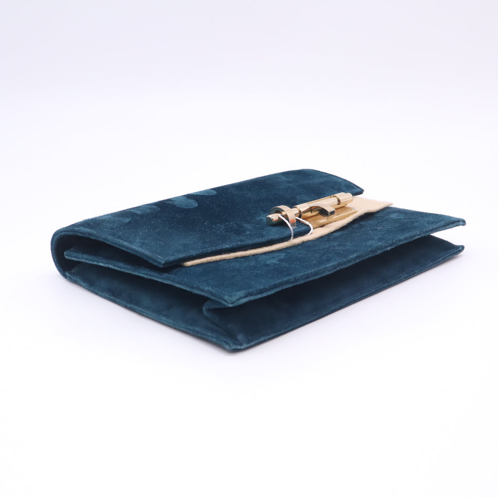 Hermes Veau Doblis Mini Verrou Chaine Bag Bleu Ocean twins LDJ5833