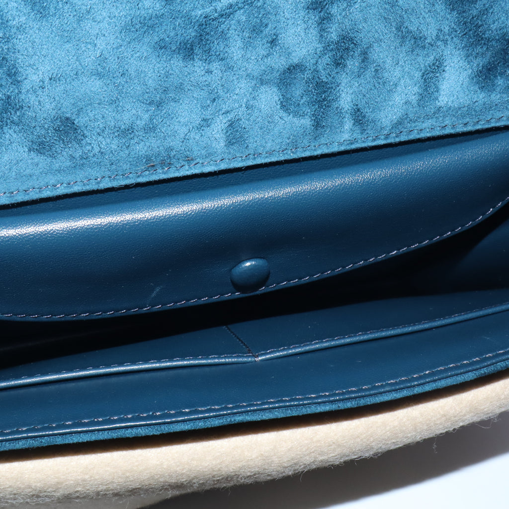 Hermes Veau Doblis Mini Verrou Chaine Bag Bleu Ocean twins LDJ5833