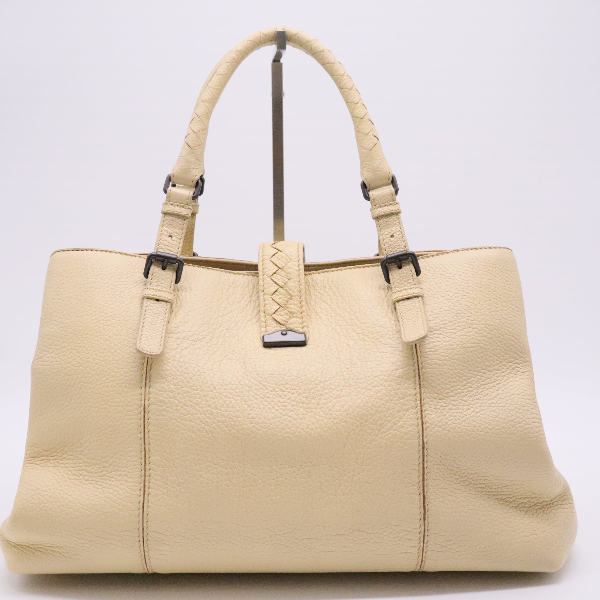 Roma Intrecciato Leather Satchel