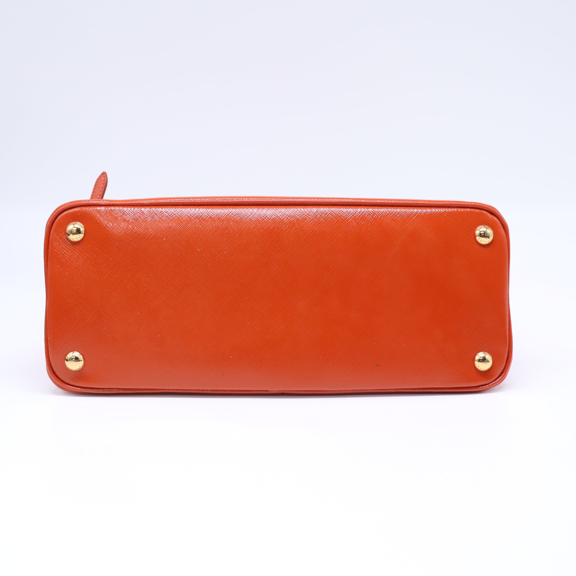 Prada Small Saffiano Vernice Promenade Satchel Twins B22271