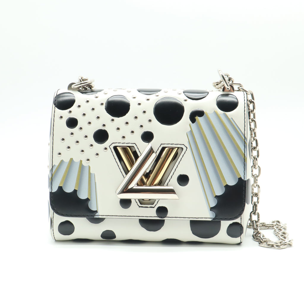 Twist Handbag Limited Edition Polka Dots Studded Leather Print B22220