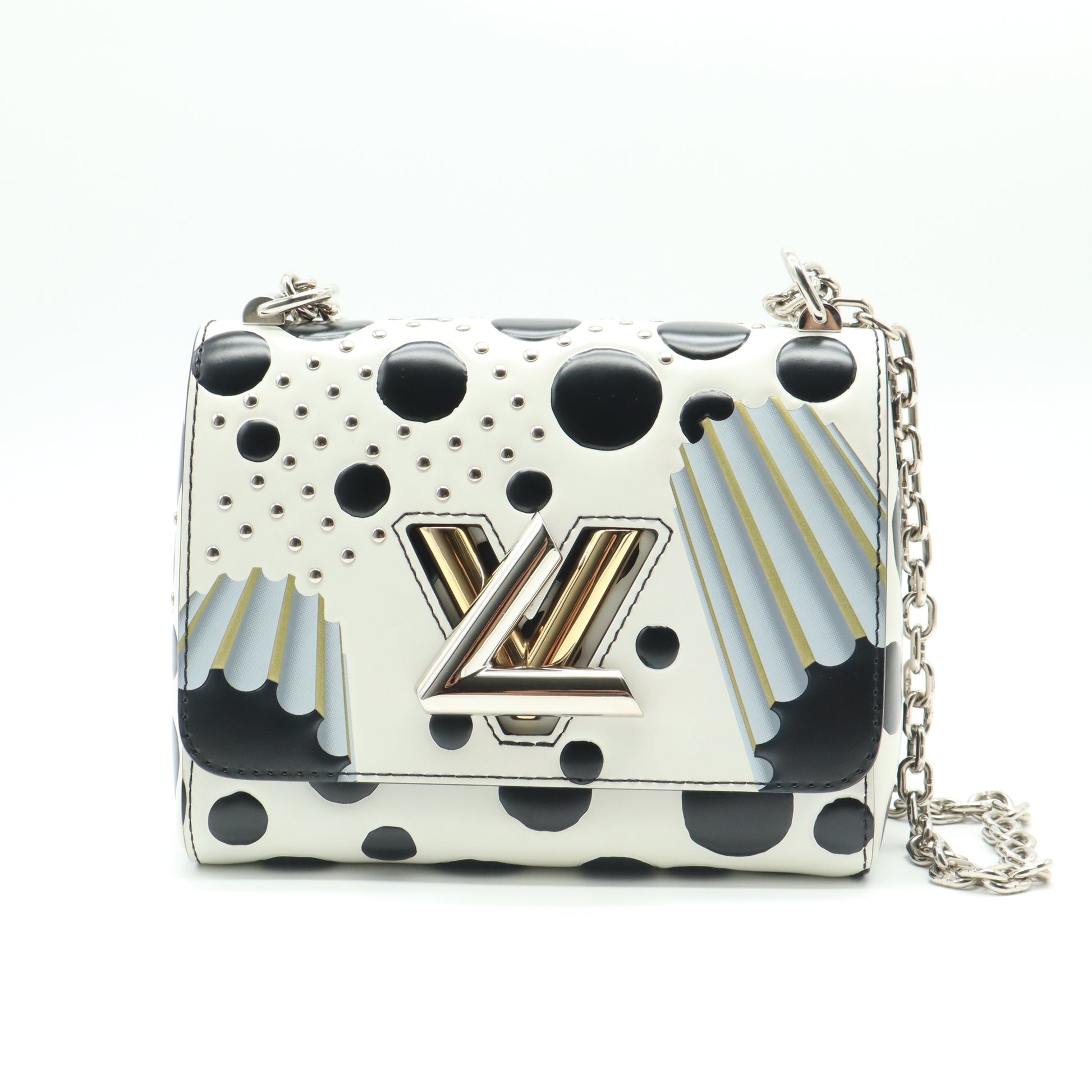 Twist Handbag Limited Edition Polka Dots Studded Leather Print B22220