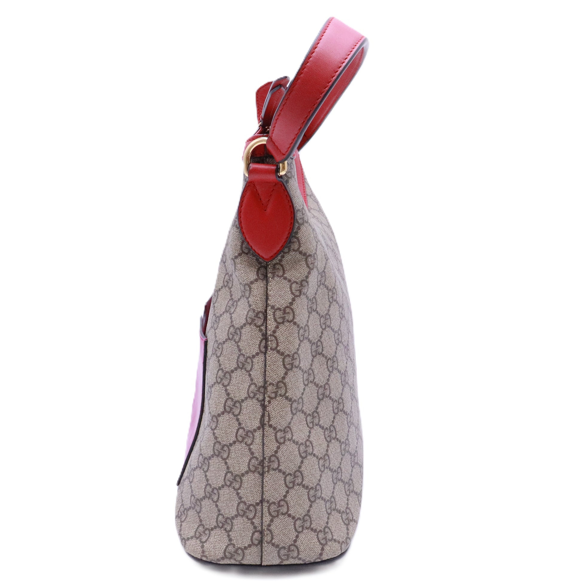 GG Supreme Monogram Linea A Hobo Red