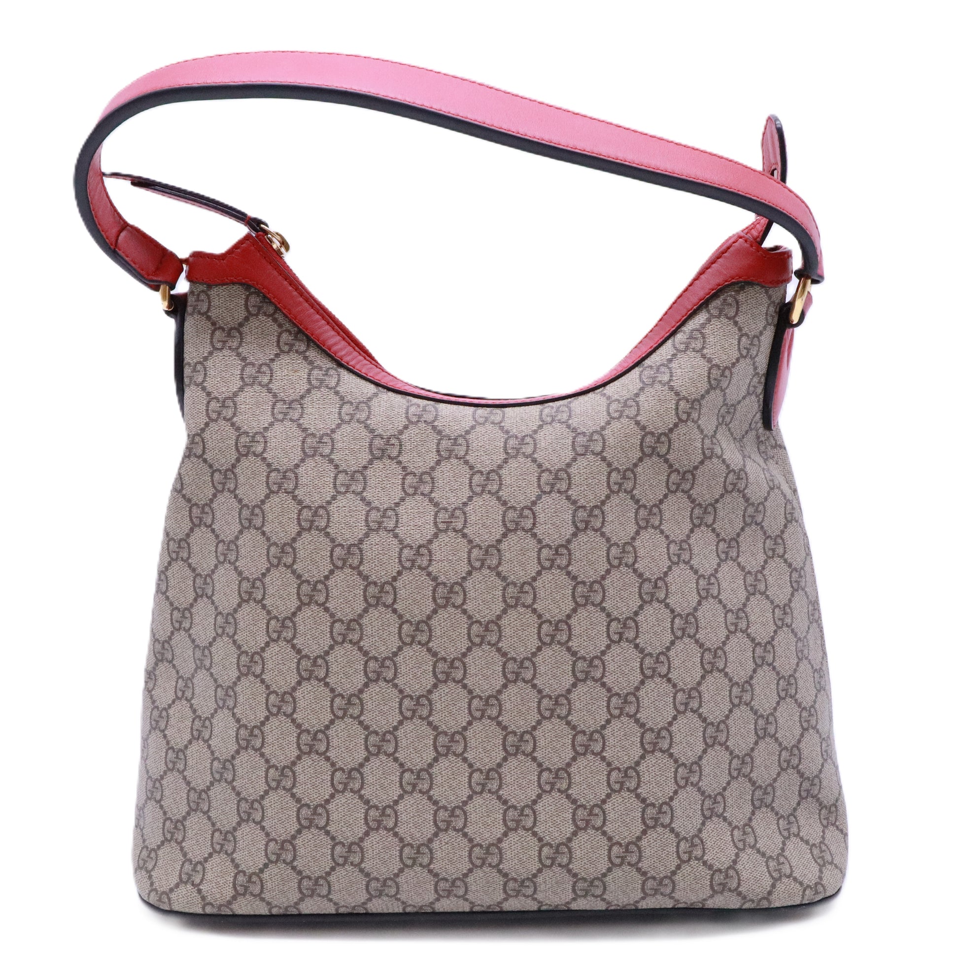 GG Supreme Monogram Linea A Hobo Red