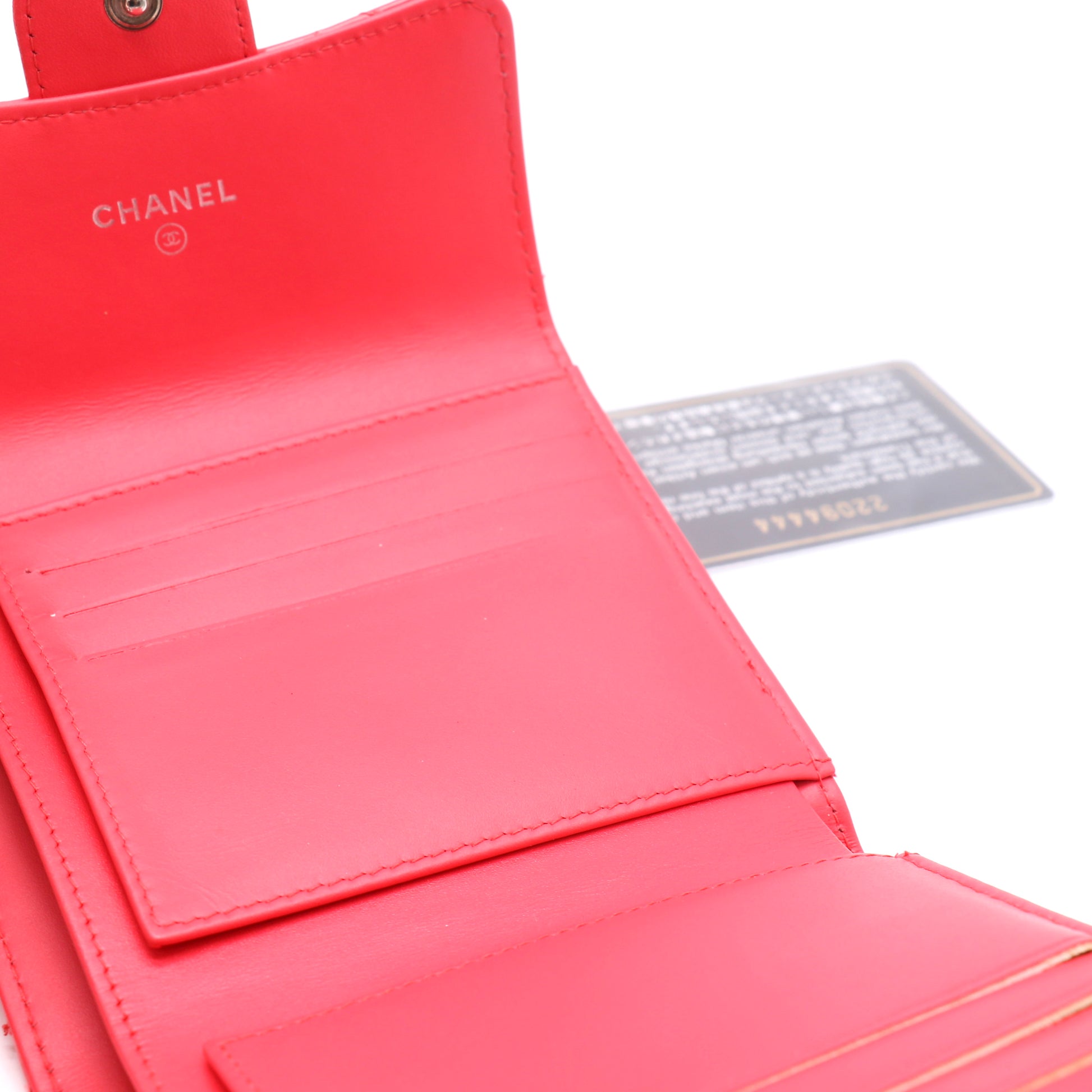 Chanel Patent Quilted Card Holder Pink twins LDZ464