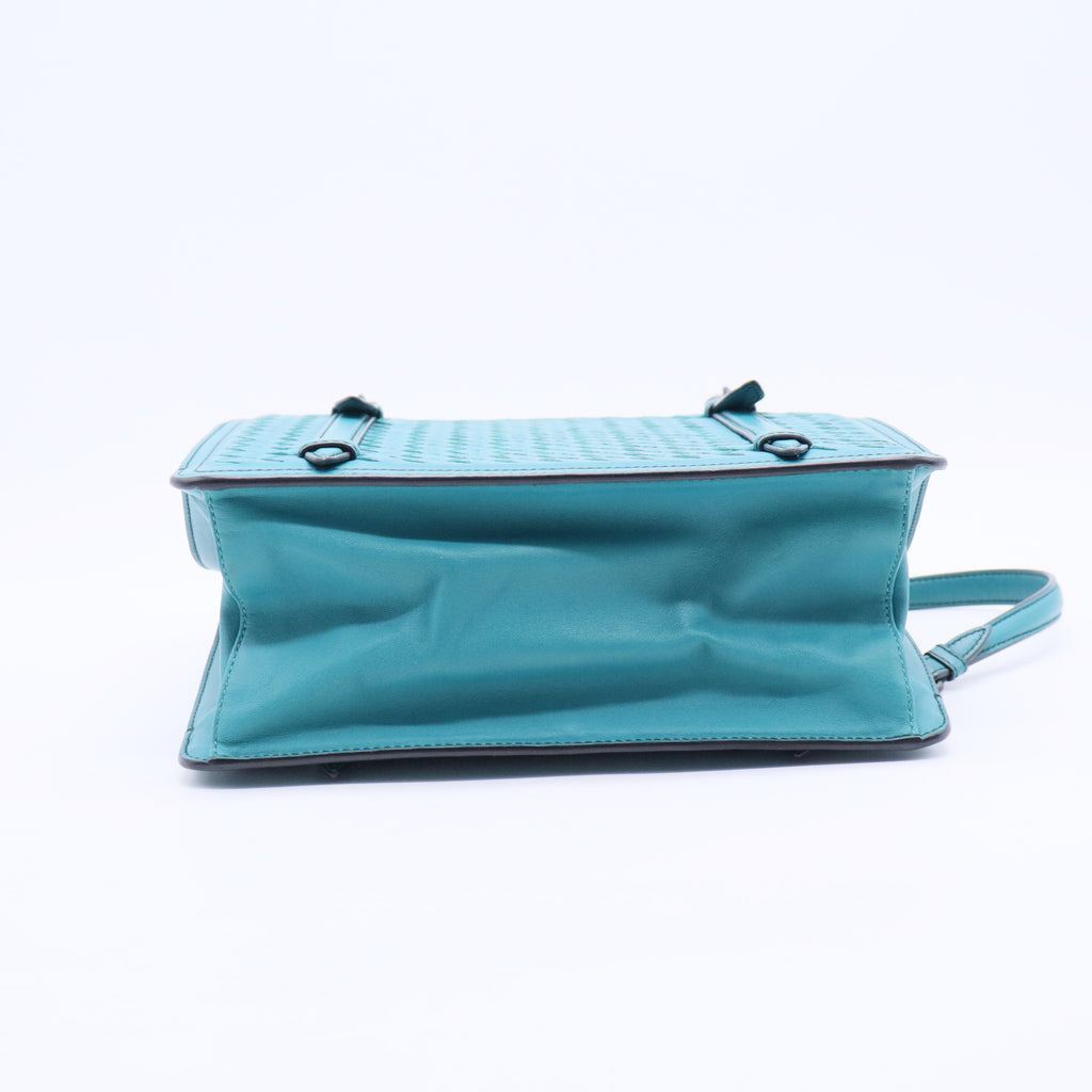Intrecciato Leather Chain Shoulder Bag B20375