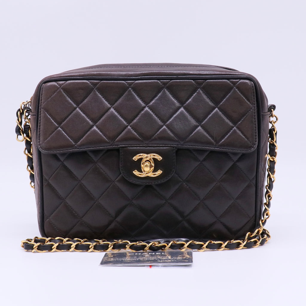 Matelasse Lamb Skin Fringe Camera Bag twins LDJ4342