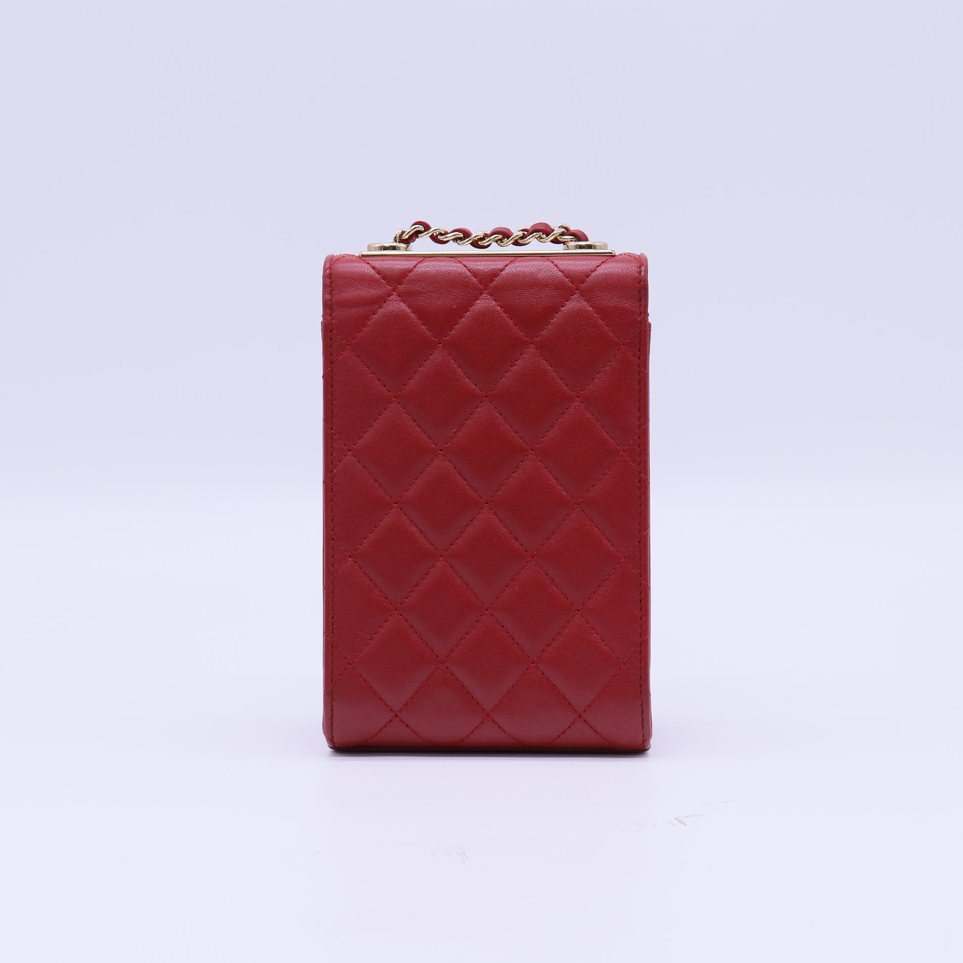 Trendy CC Phone Holder Crossbody Bag Quilted Lambskin Twins B21749