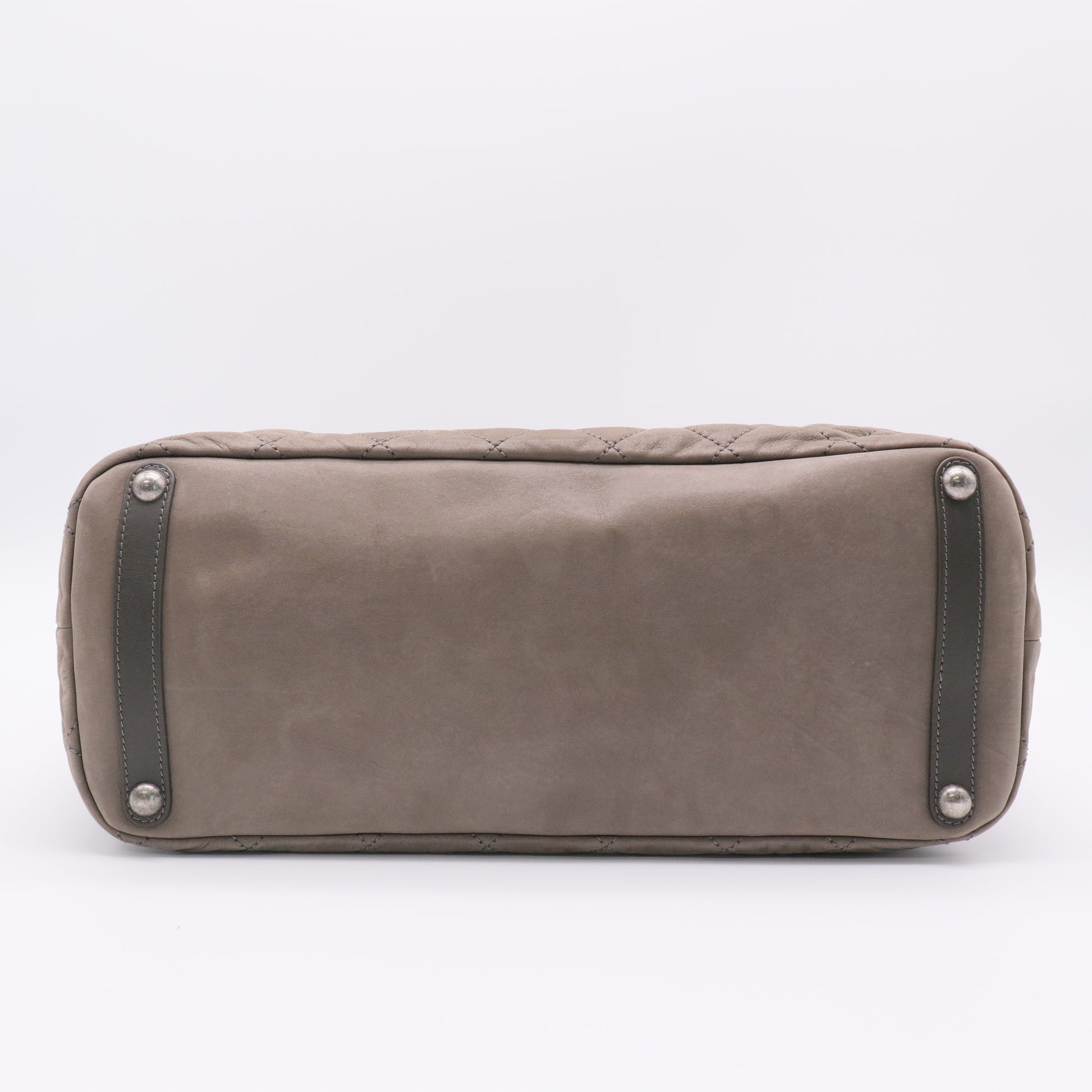 Iridescent Calfskin Quilted In The Mix Shopping Tote twins