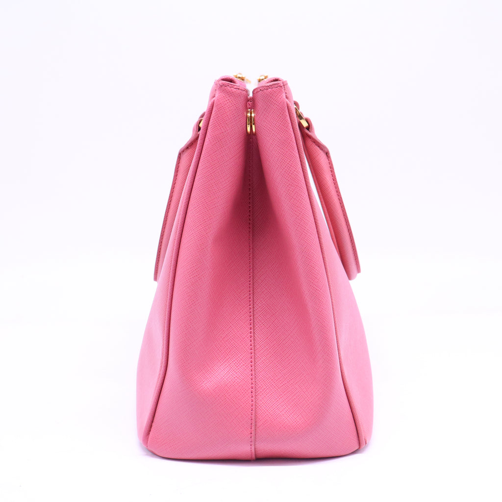 Enameled Metal Triangle Galleria Double Zip B21100