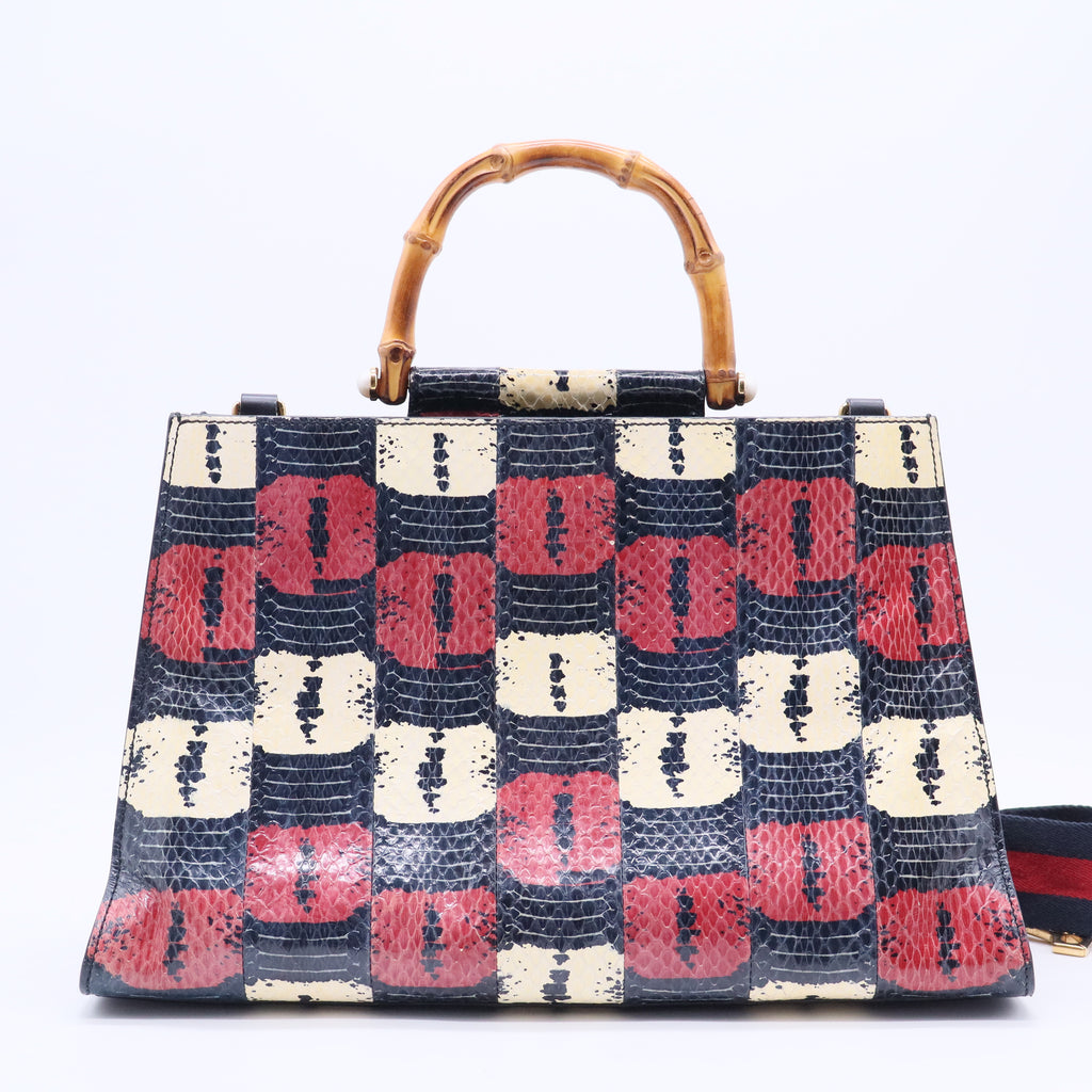 Nymphaea Top Handle Bag Python Medium TWINS B20304
