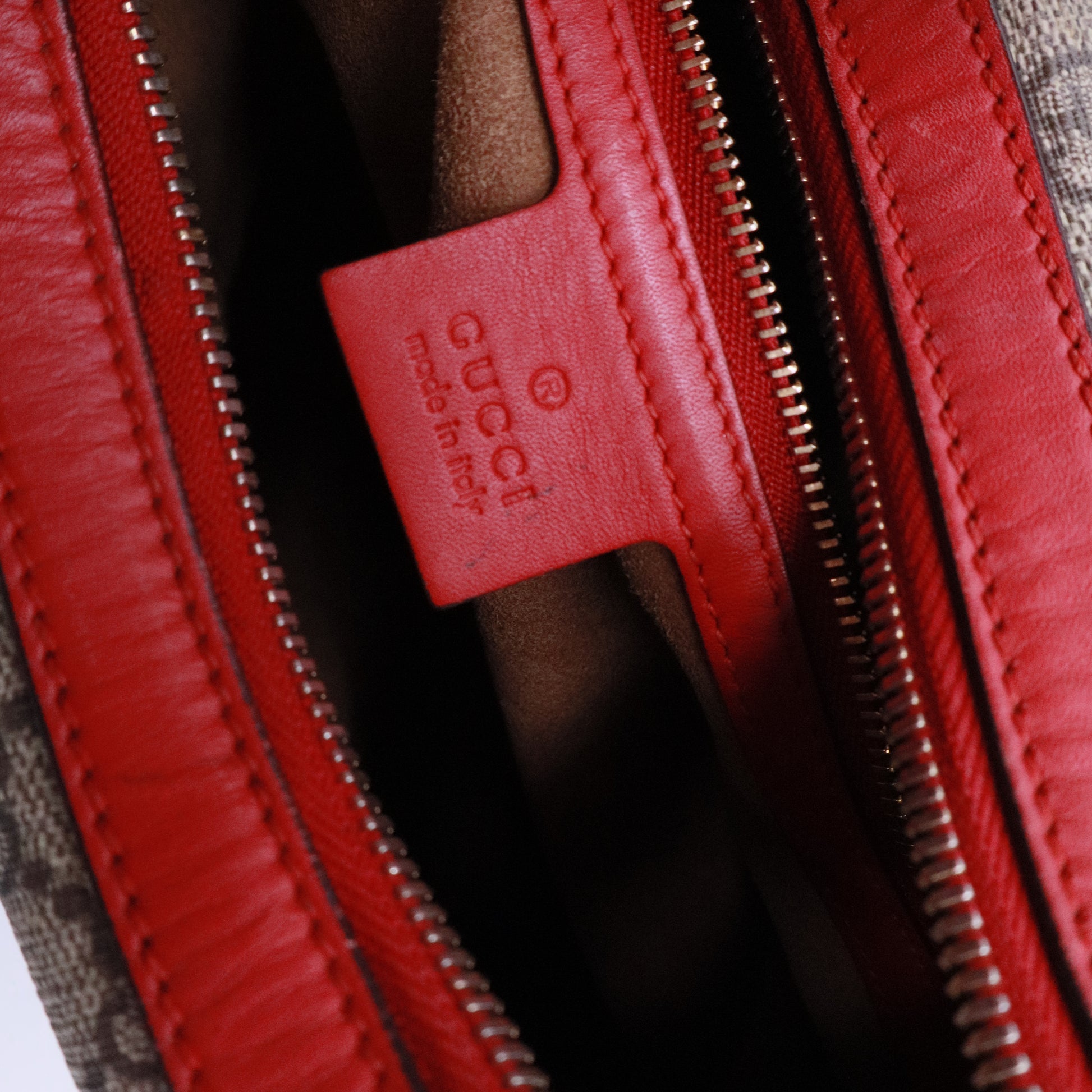 GG Supreme Monogram Linea A Hobo Red