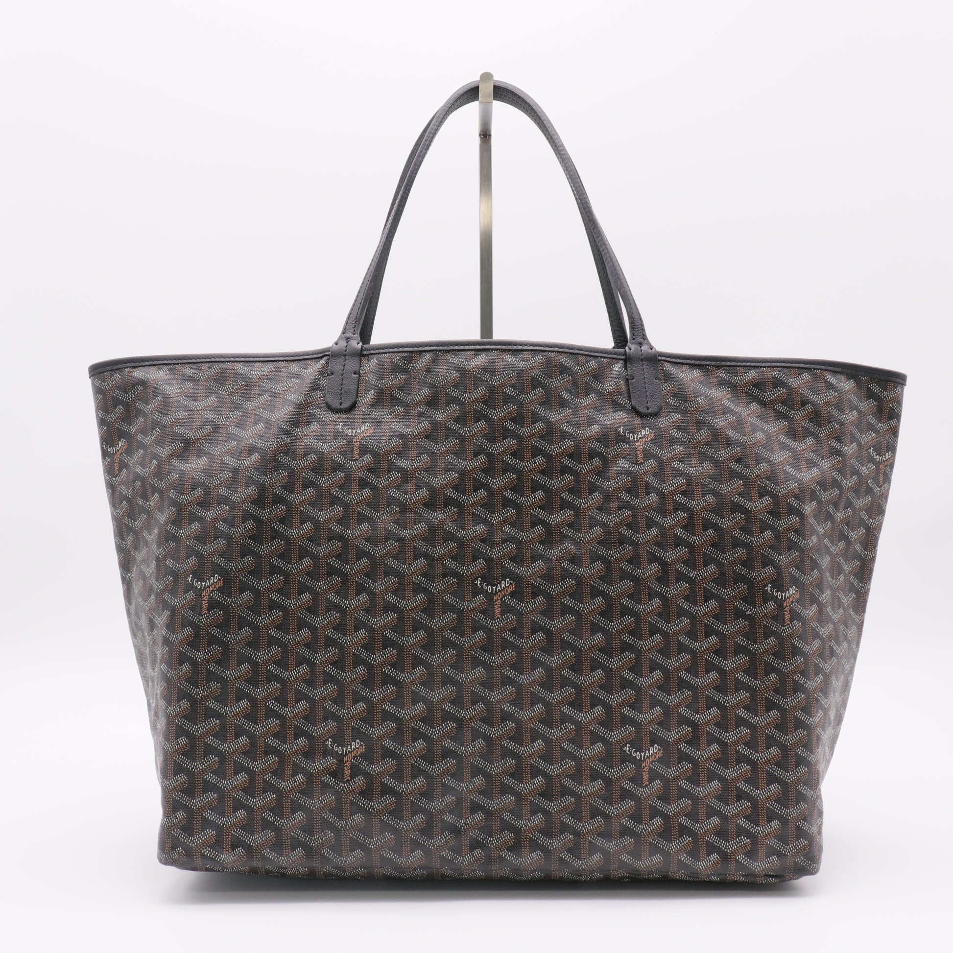 Black Chevron Print Coated Canvas St. Louis GM Bag Twins