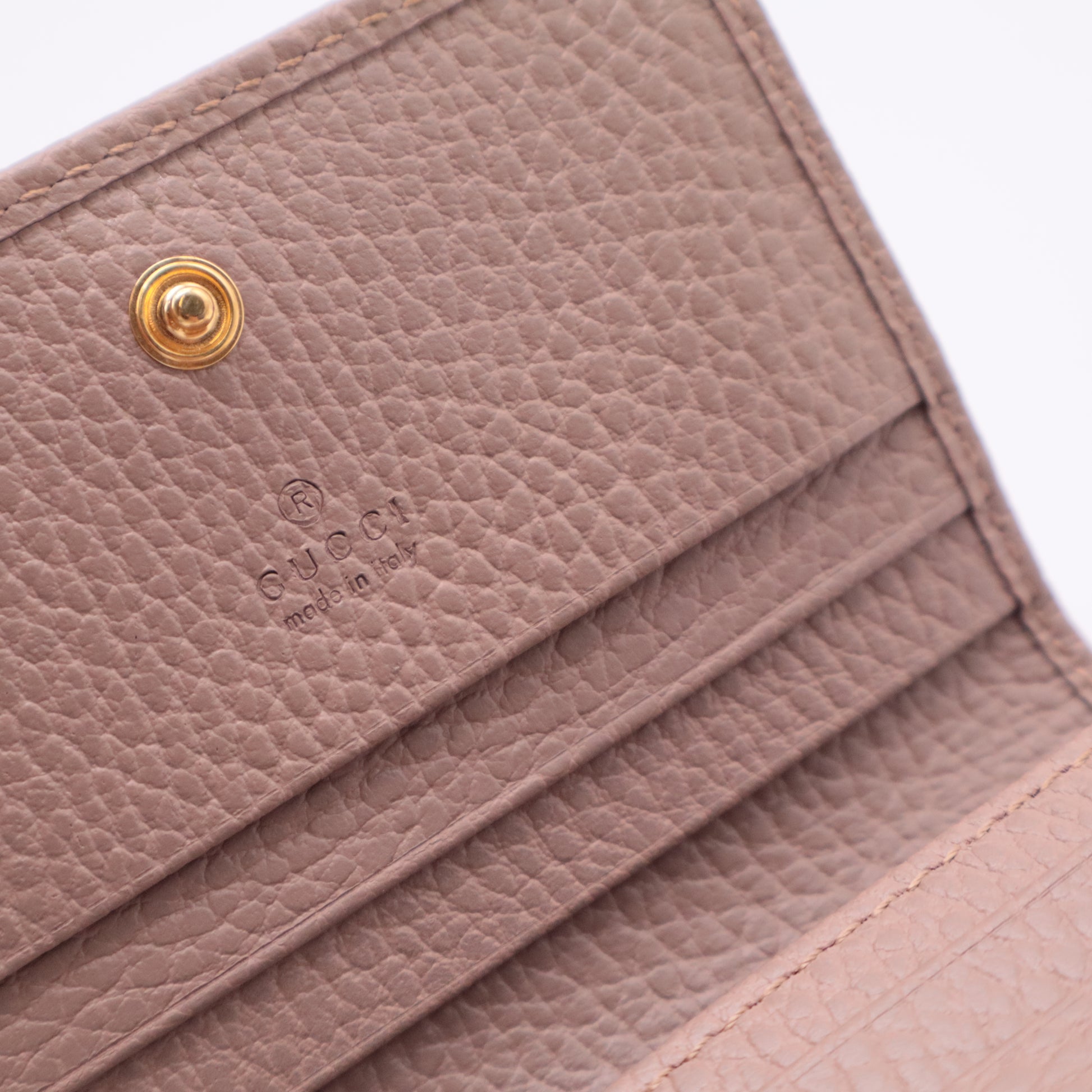 Petite Marmont Bi-Fold Wallet Beige