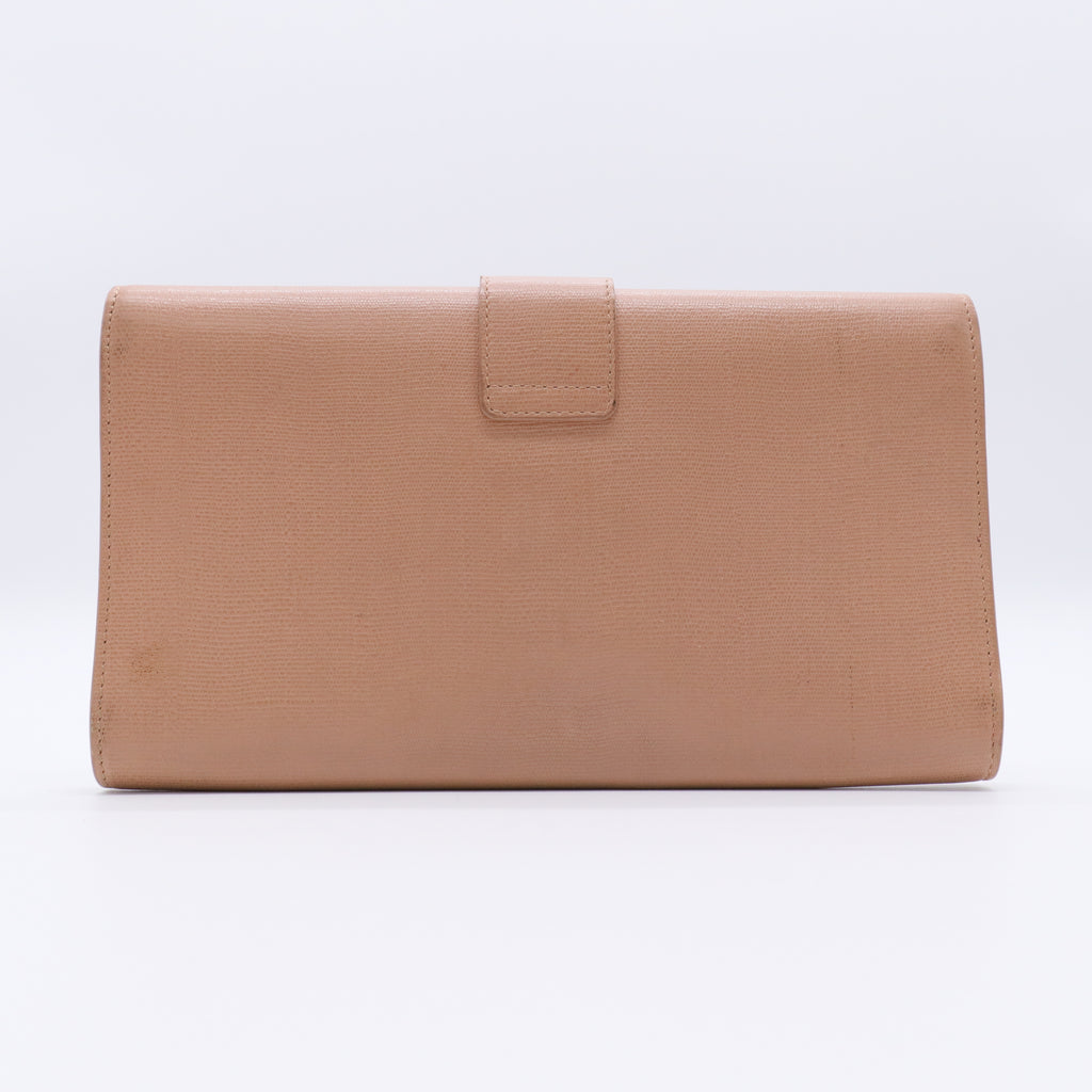 Bush Pink Leather Y-Ligne Clutch twins