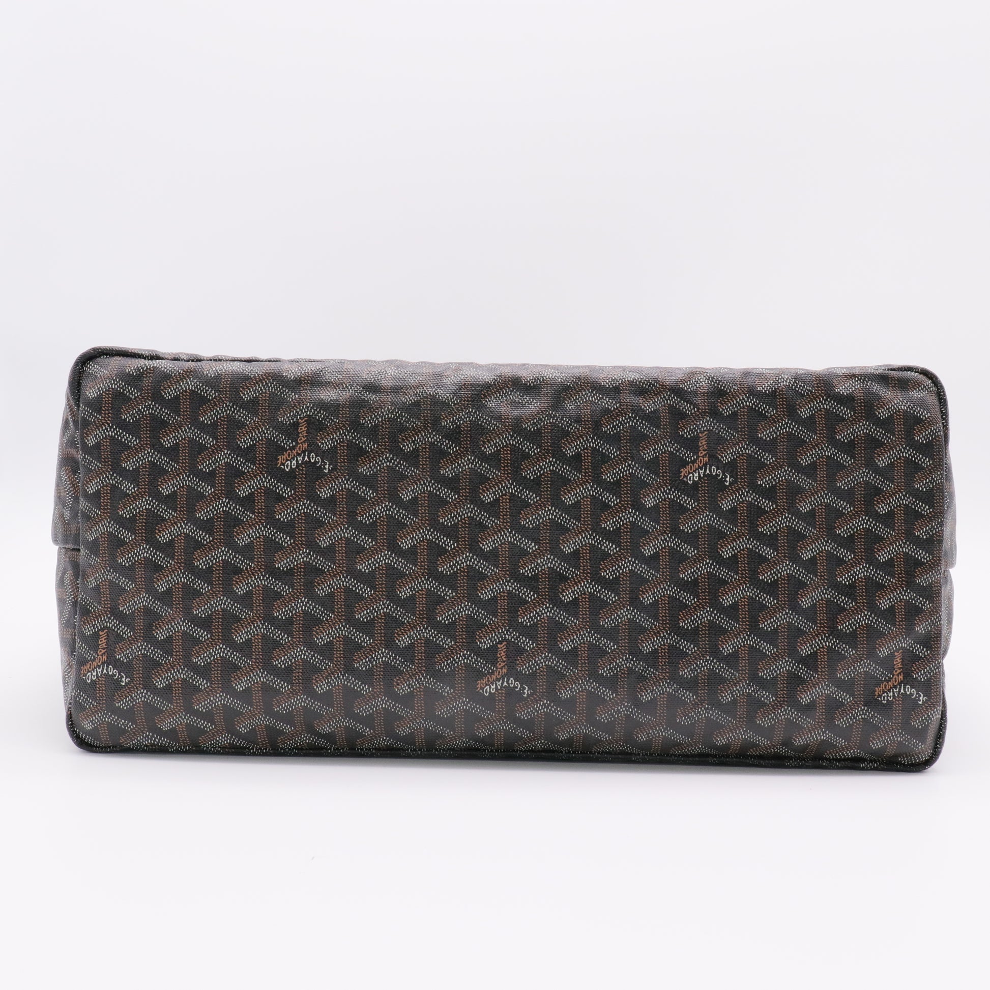 Black Chevron Print Coated Canvas St. Louis GM Bag Twins
