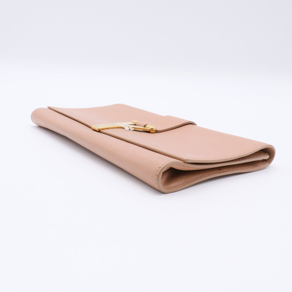 Bush Pink Leather Y-Ligne Clutch twins