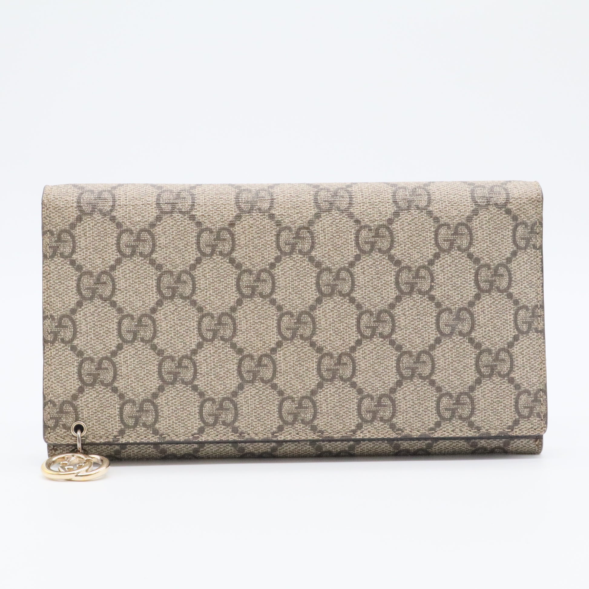 Interlocking G French Wallet GG Coated Canvas Long