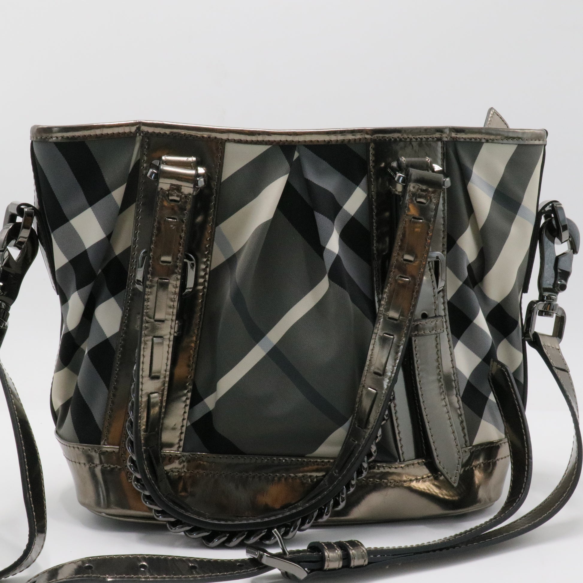Lowry Convertible Tote Beat Check Nylon Medium - twins