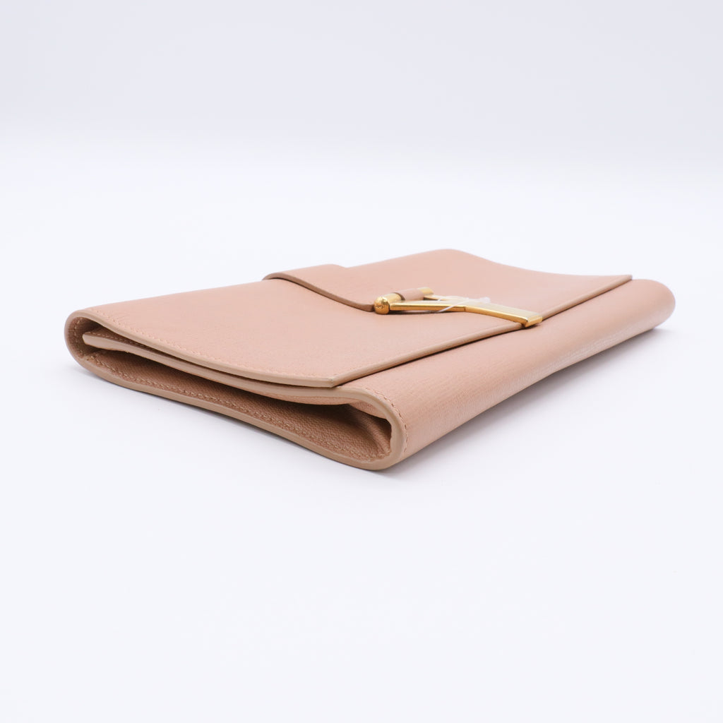 Bush Pink Leather Y-Ligne Clutch twins
