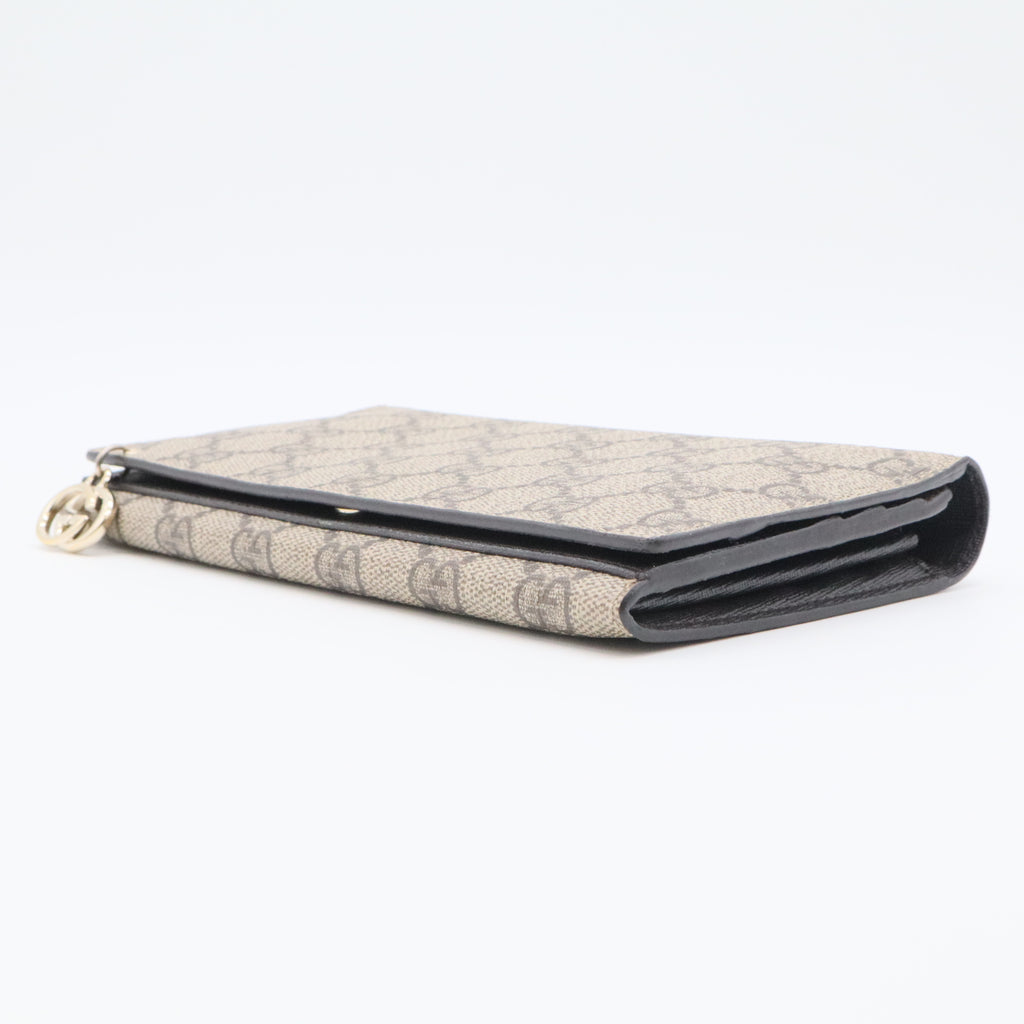 Interlocking G French Wallet GG Coated Canvas Long