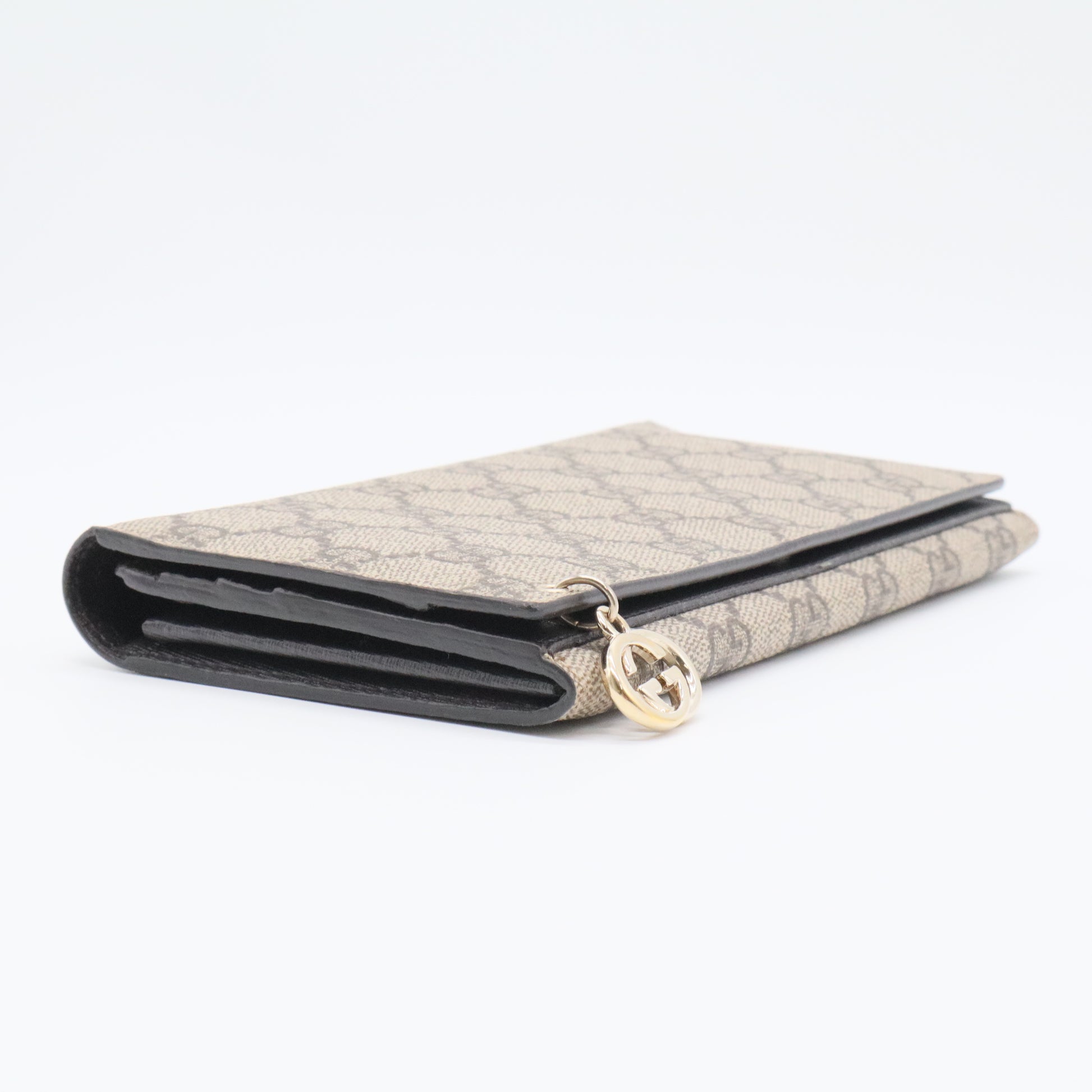 Interlocking G French Wallet GG Coated Canvas Long