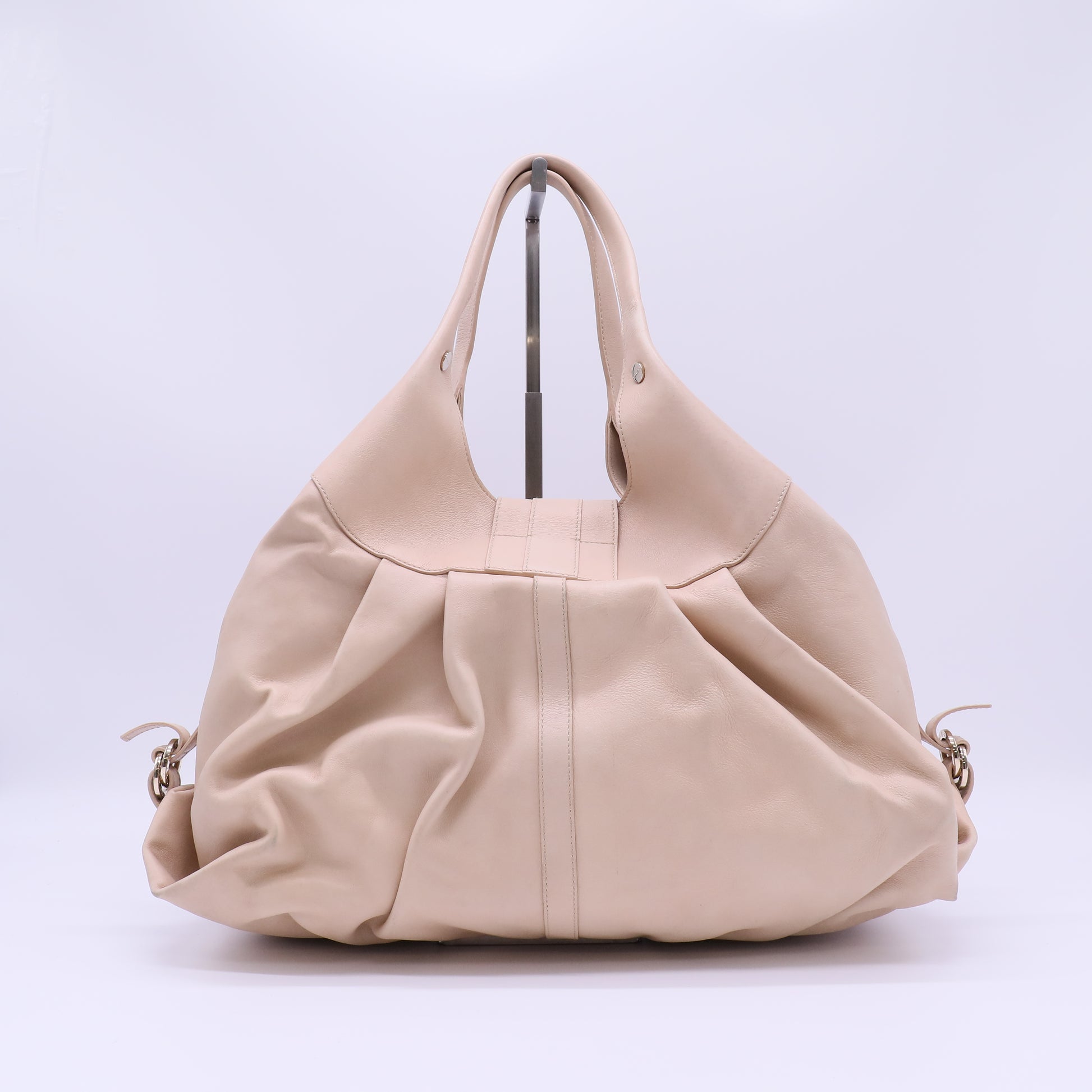 Bvlgari Bvlgari Off-White Leather Chandra Hobo twins B21043