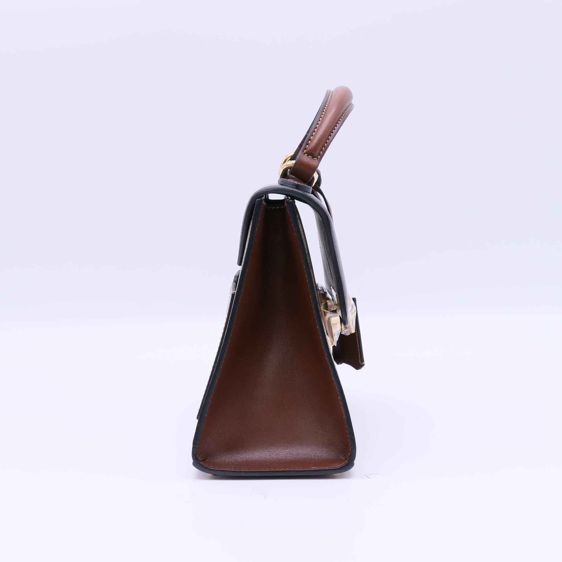 Padlock Top Handle Bag GG Coated Canvas and Leather Twins B22200