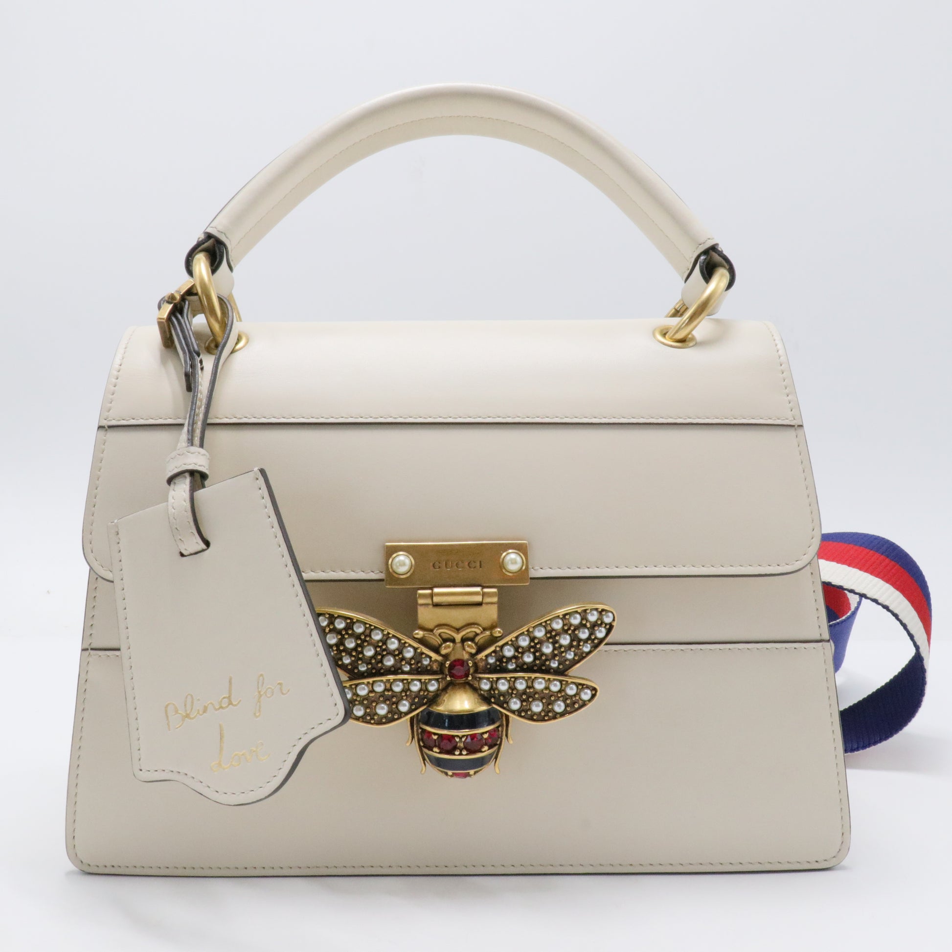 Bee Queen Margaret Top Handle Bag White