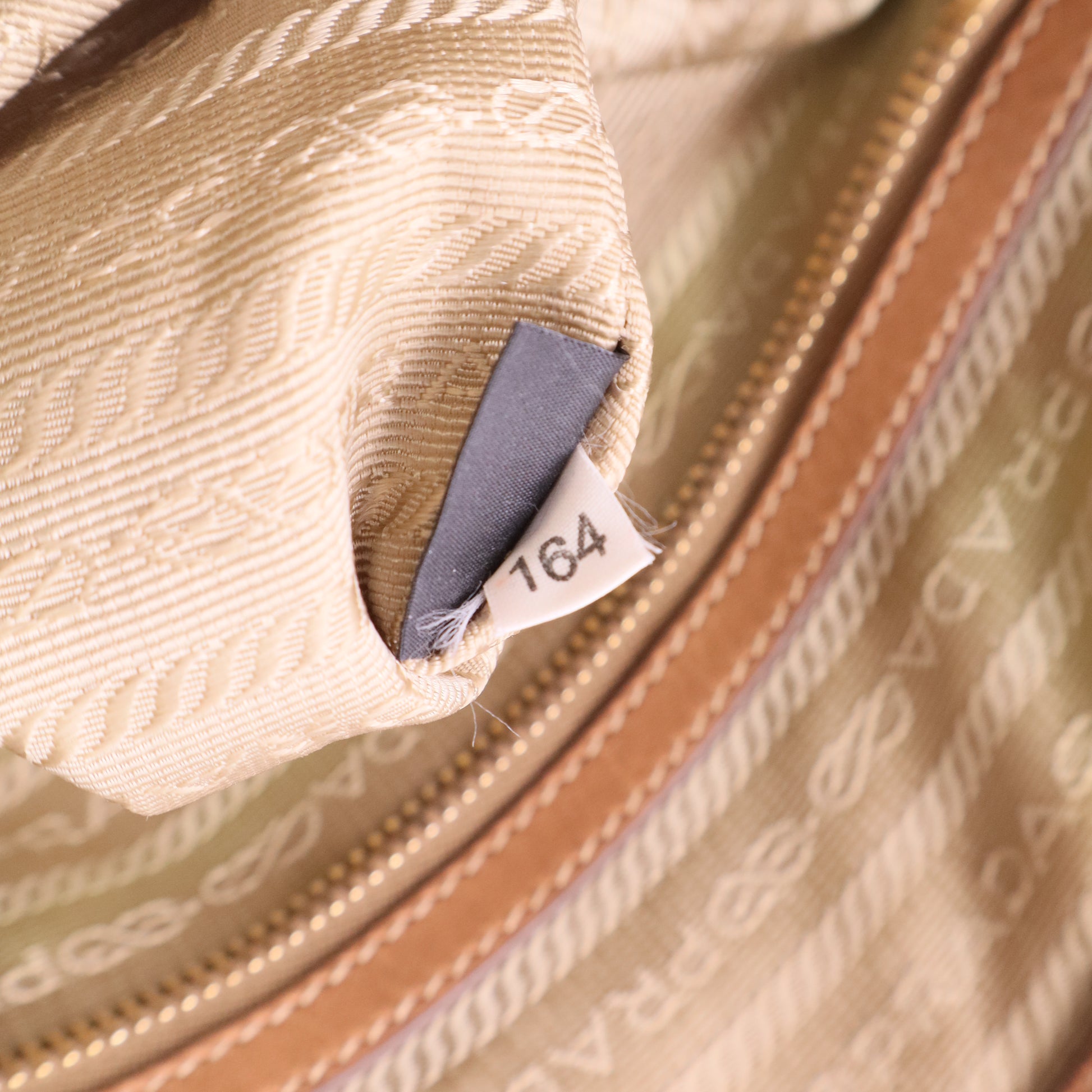 Light Brown Vitello Daino Leather Zip East/West Top Handle Bag twins