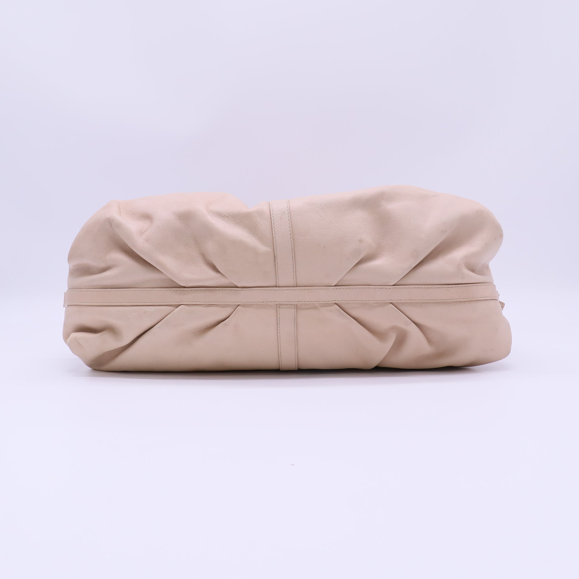 Bvlgari Bvlgari Off-White Leather Chandra Hobo twins B21043