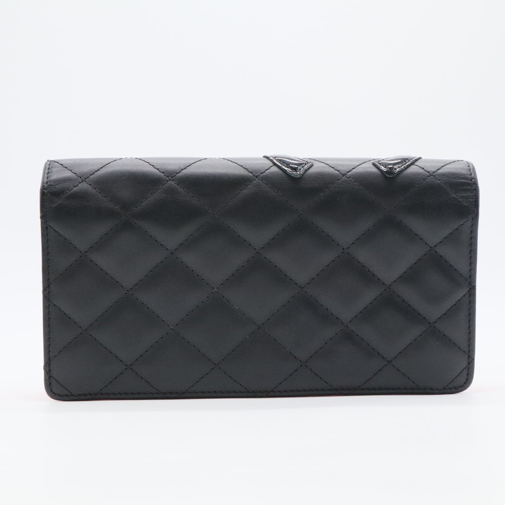 Cambon Bifold Wallet Quilted Calfskin Long