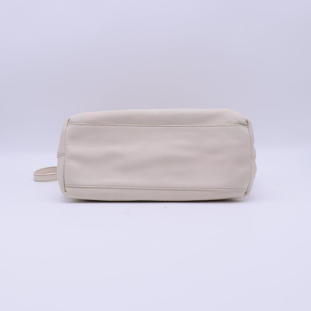 Prada Vitello Phenix Side Zip Tote Argilla twins B21695