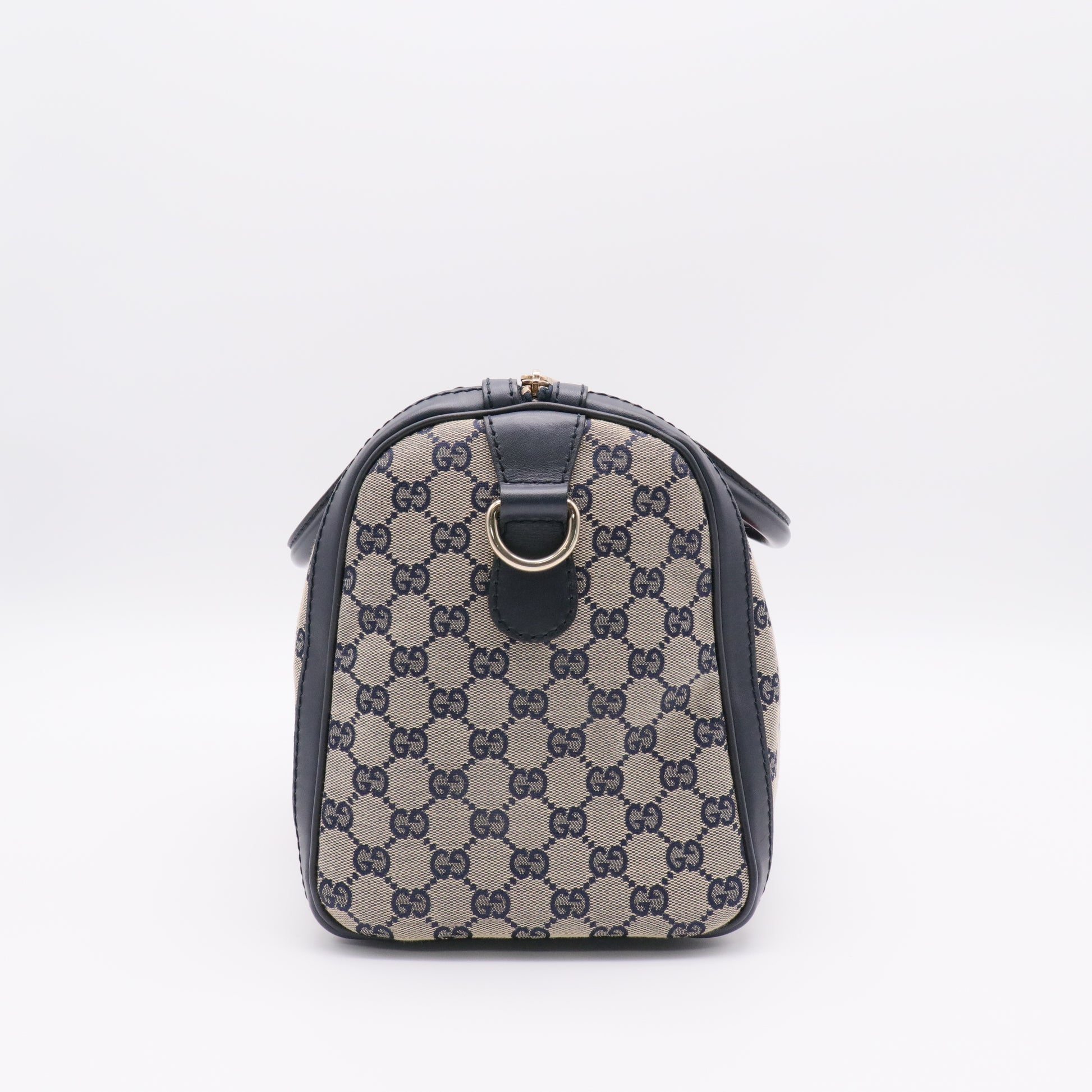 Gucc GG Canvas Vintage Web Medium Boston Bag Twins B21661