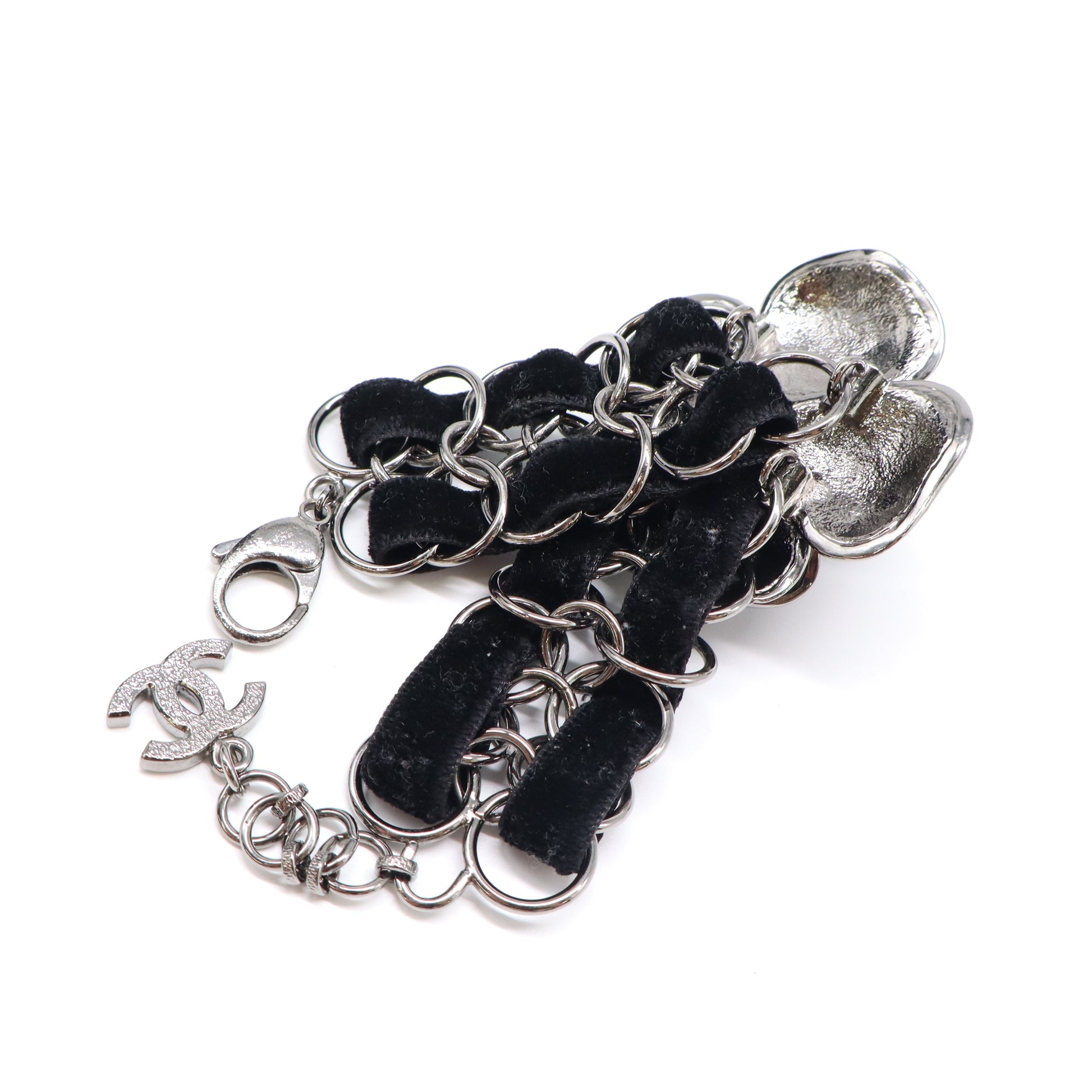 Chanel Velvet Chain CC Charm Bracelet W21920