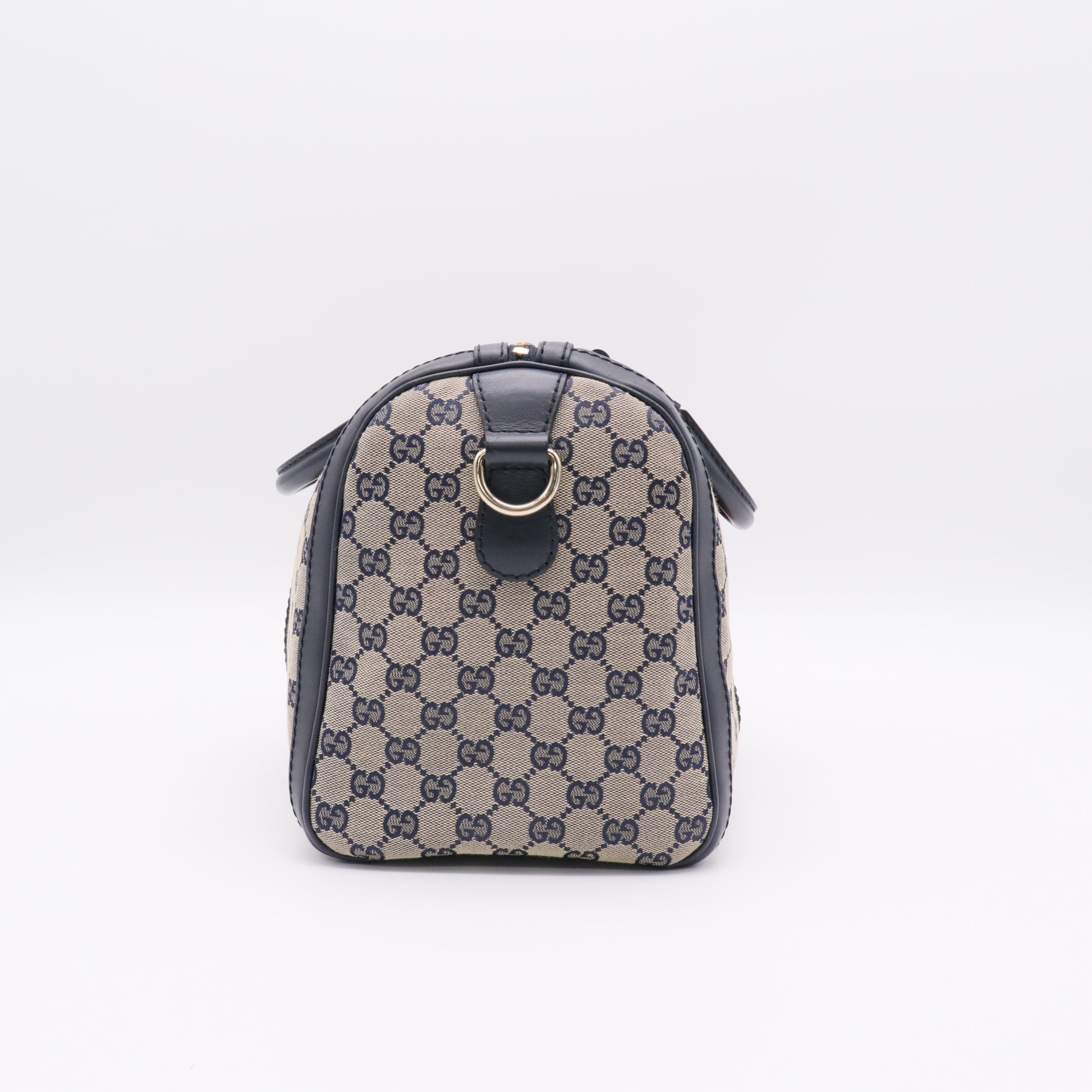 Gucc GG Canvas Vintage Web Medium Boston Bag Twins B21661
