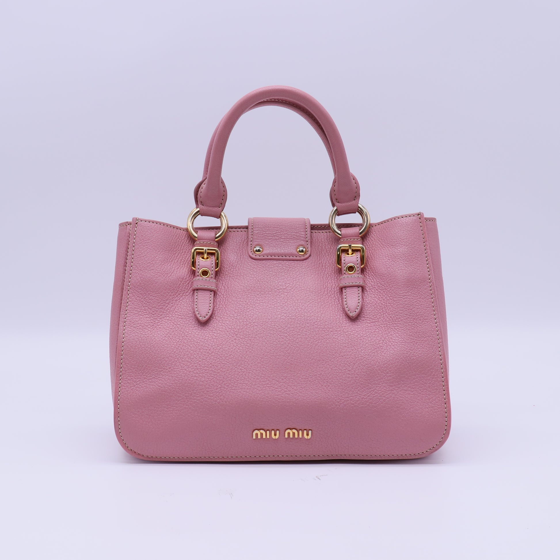 Rosa Calfskin Leather Madras Shopping Tote Bag Twins B21151