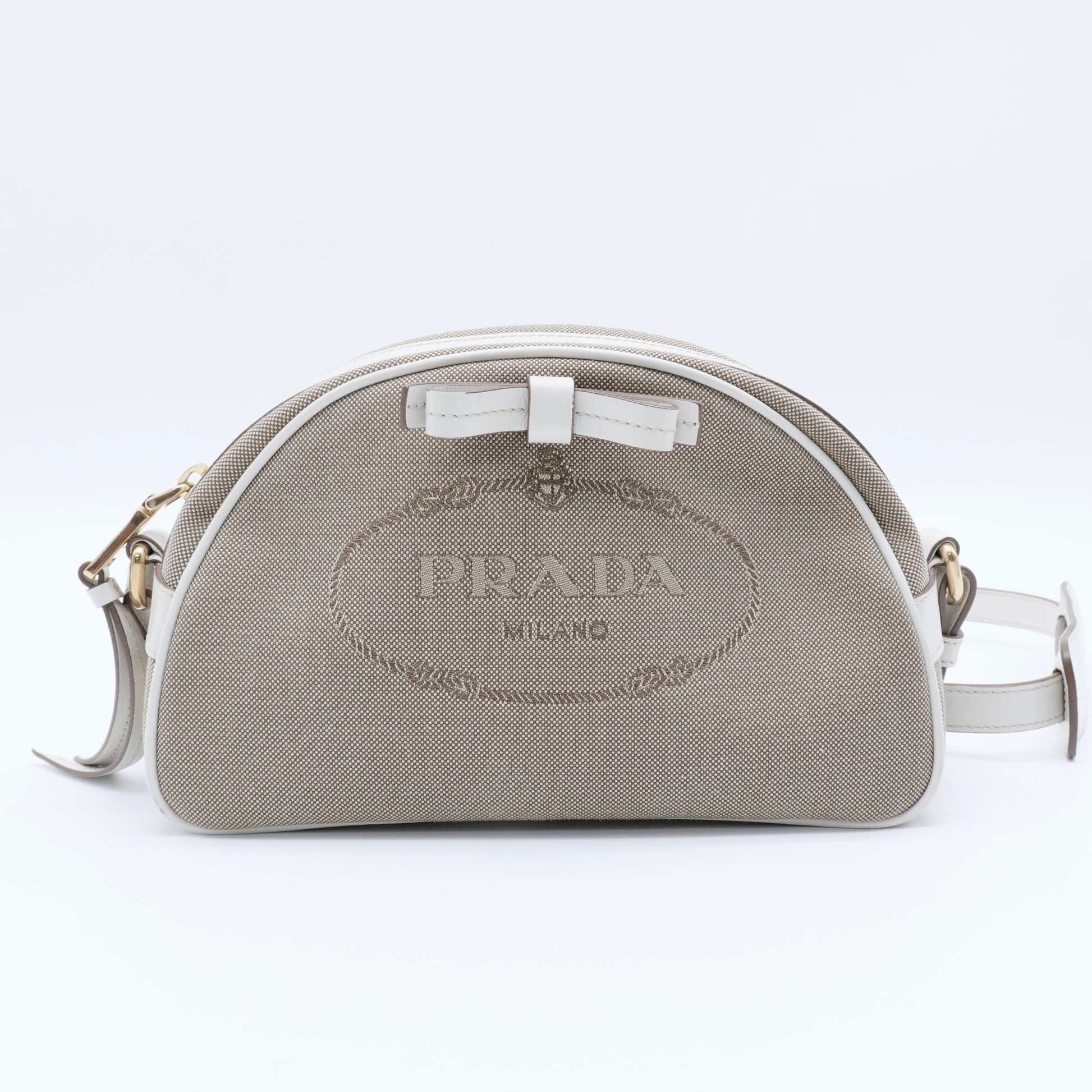 Canapa Canvas Crossbody Bag White Light brown twins