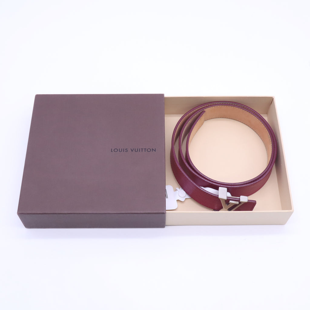 Louis Vuitton Red Epi Leather LV Initials Belt Twins W23114