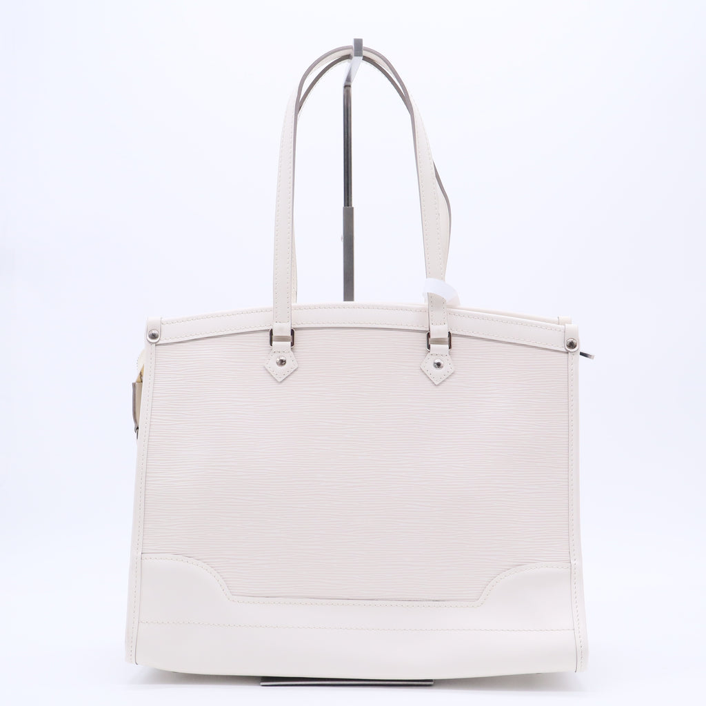 White Epi Leather Madeleine GM Bag  B203831