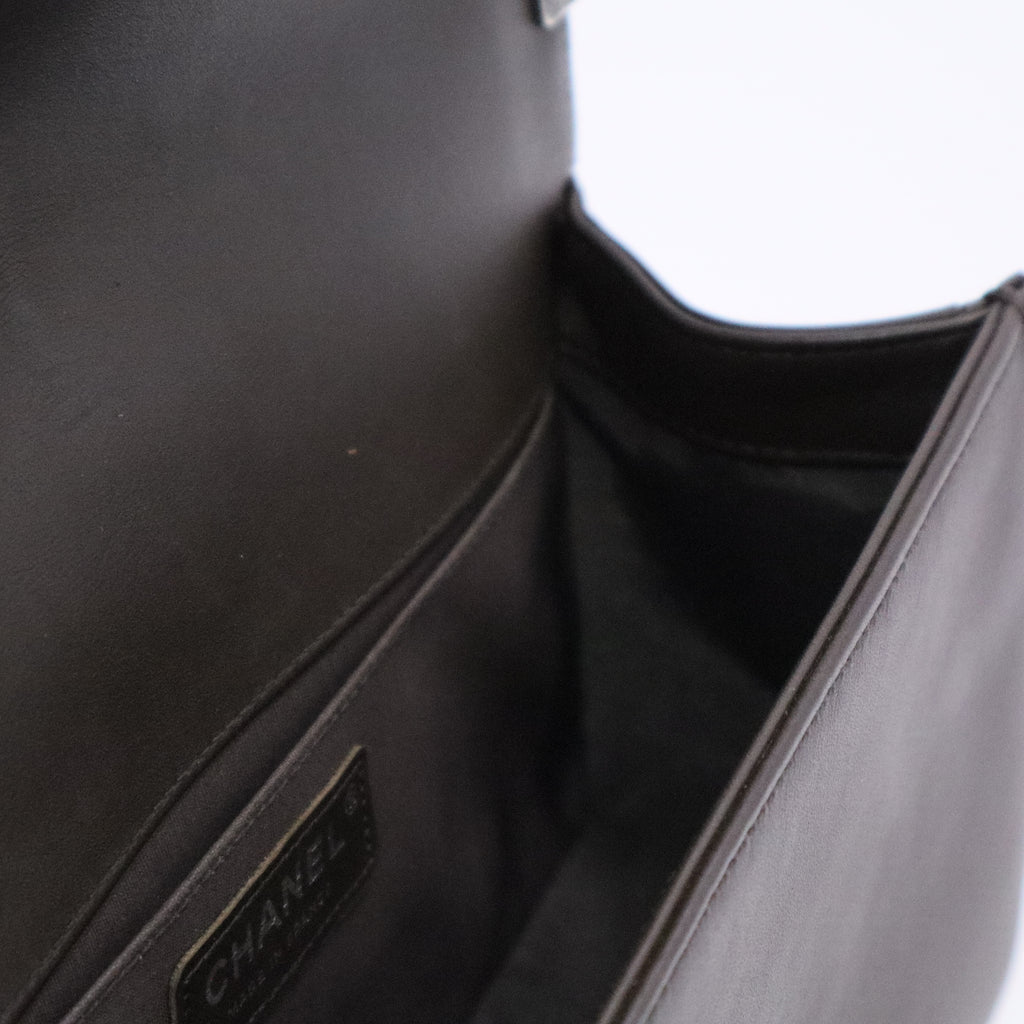 Boy Flap Bag Chevron Pleated Lambskin Old