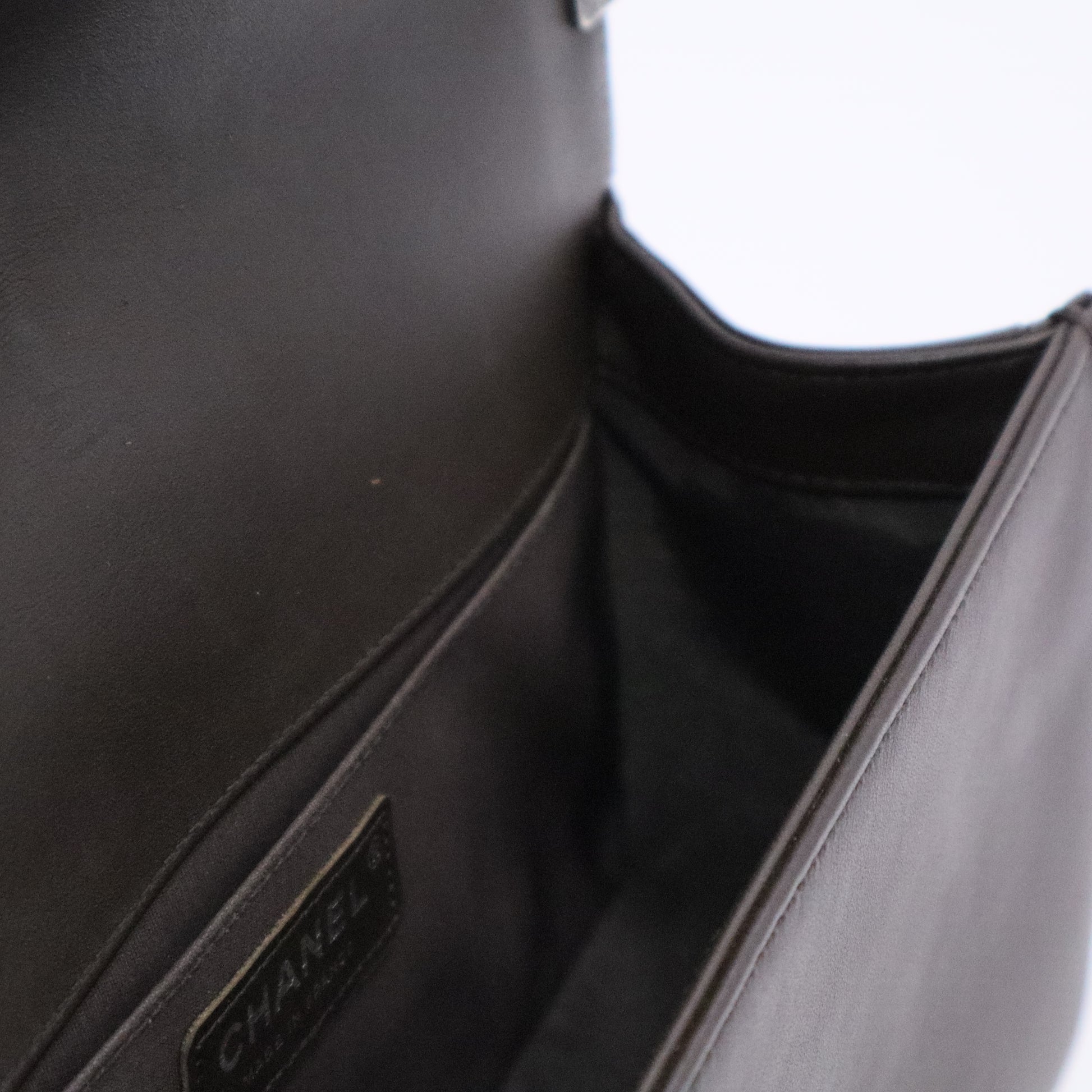 Boy Flap Bag Chevron Pleated Lambskin Old