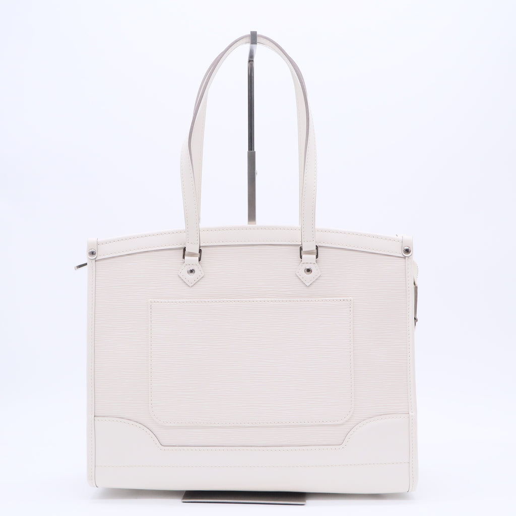 White Epi Leather Madeleine GM Bag  B203831