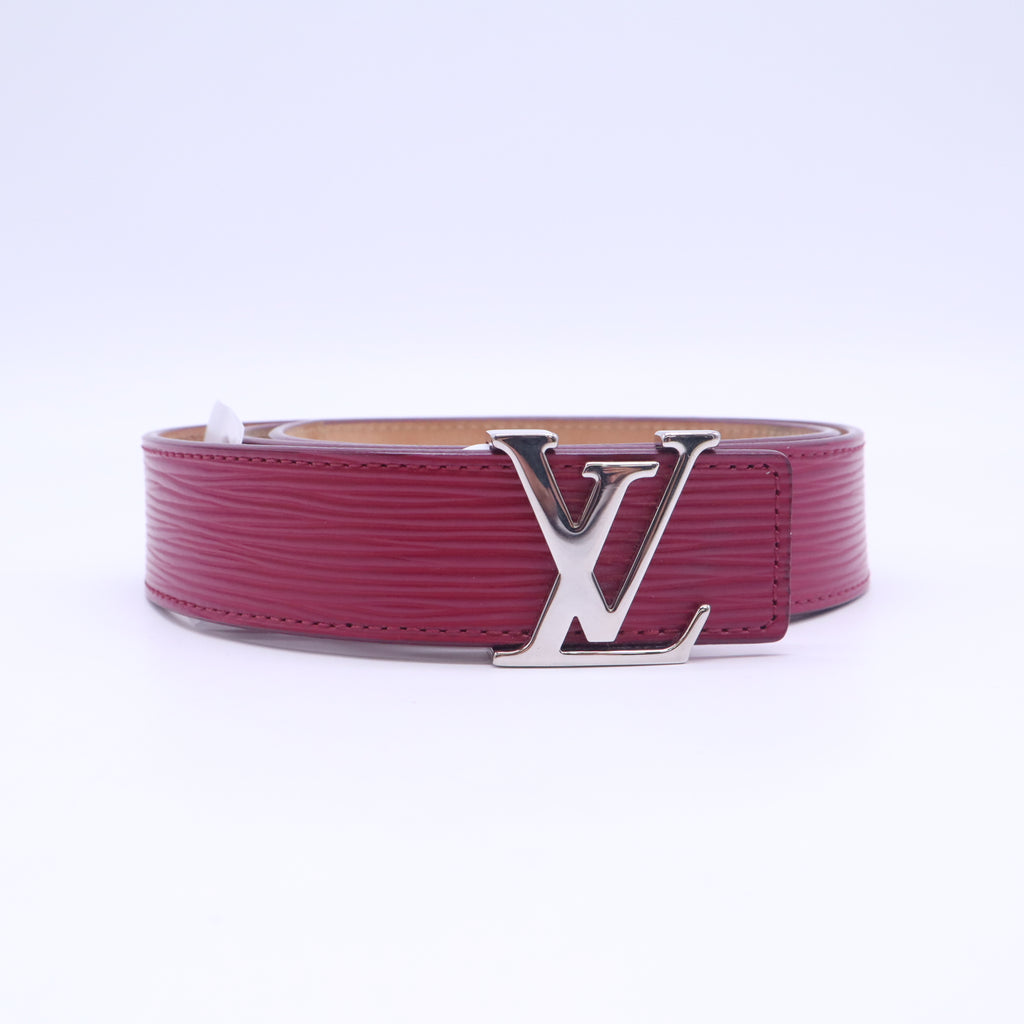 Louis Vuitton Red Epi Leather LV Initials Belt Twins W23114
