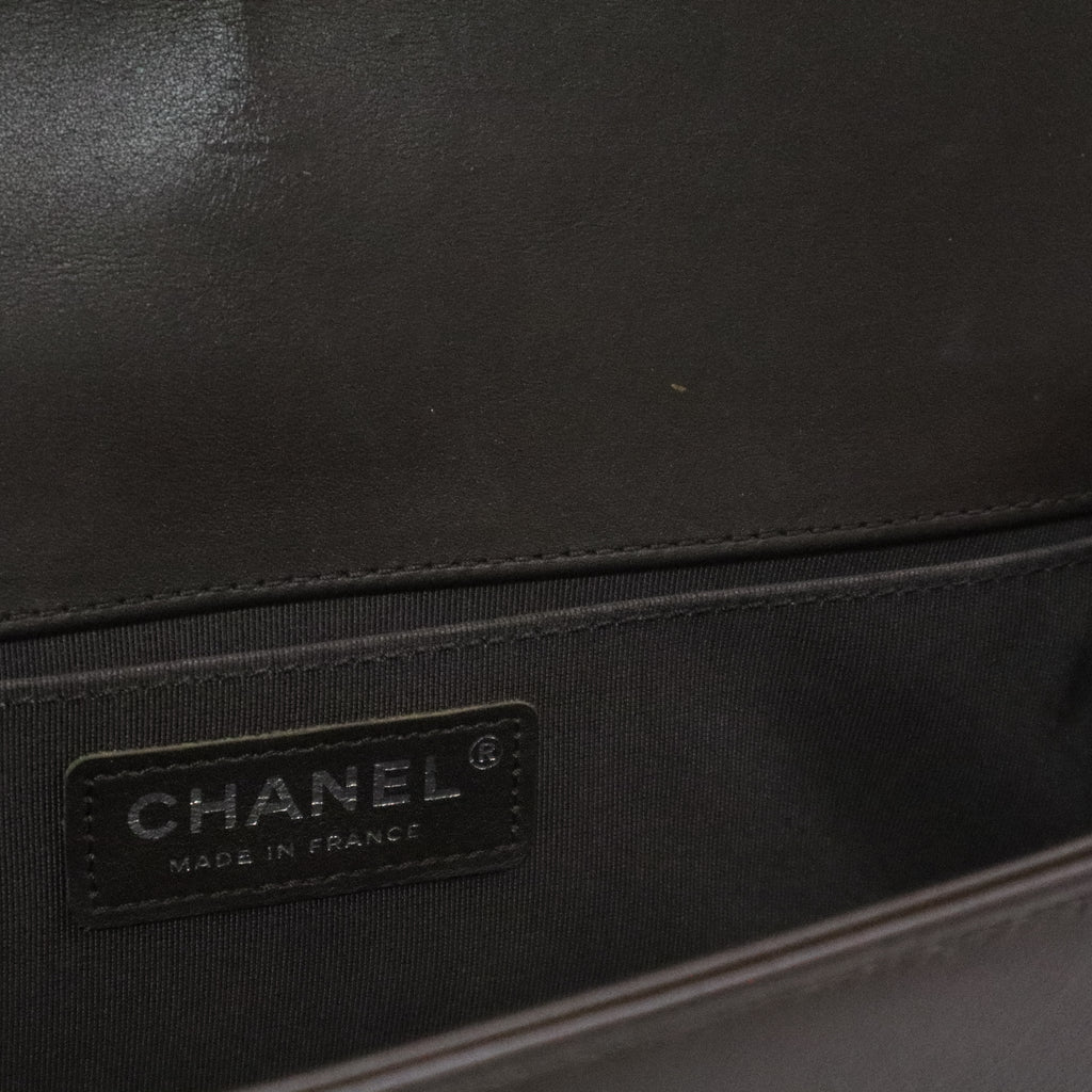 Boy Flap Bag Chevron Pleated Lambskin Old